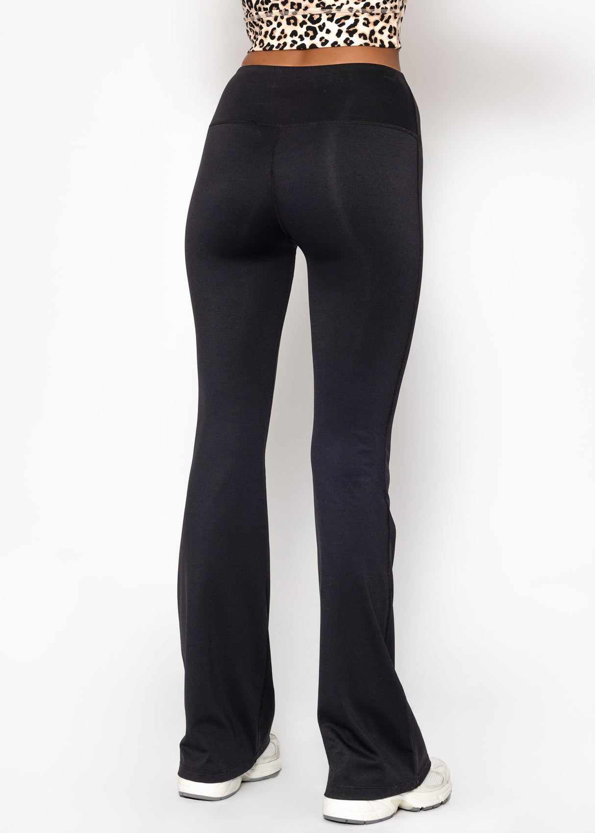 Flare sports leggings - black