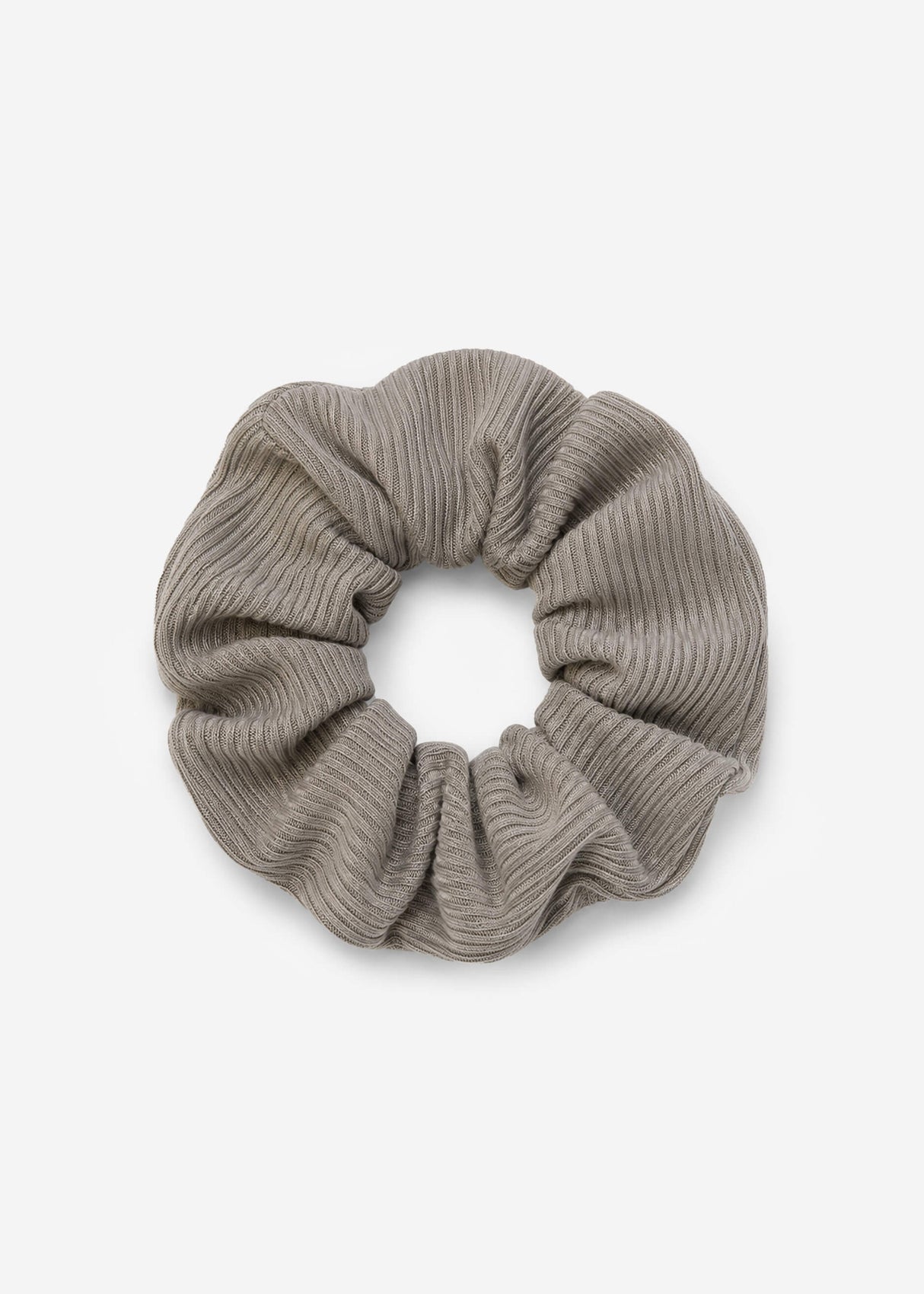 Gerippter Scrunchie - hellgrau