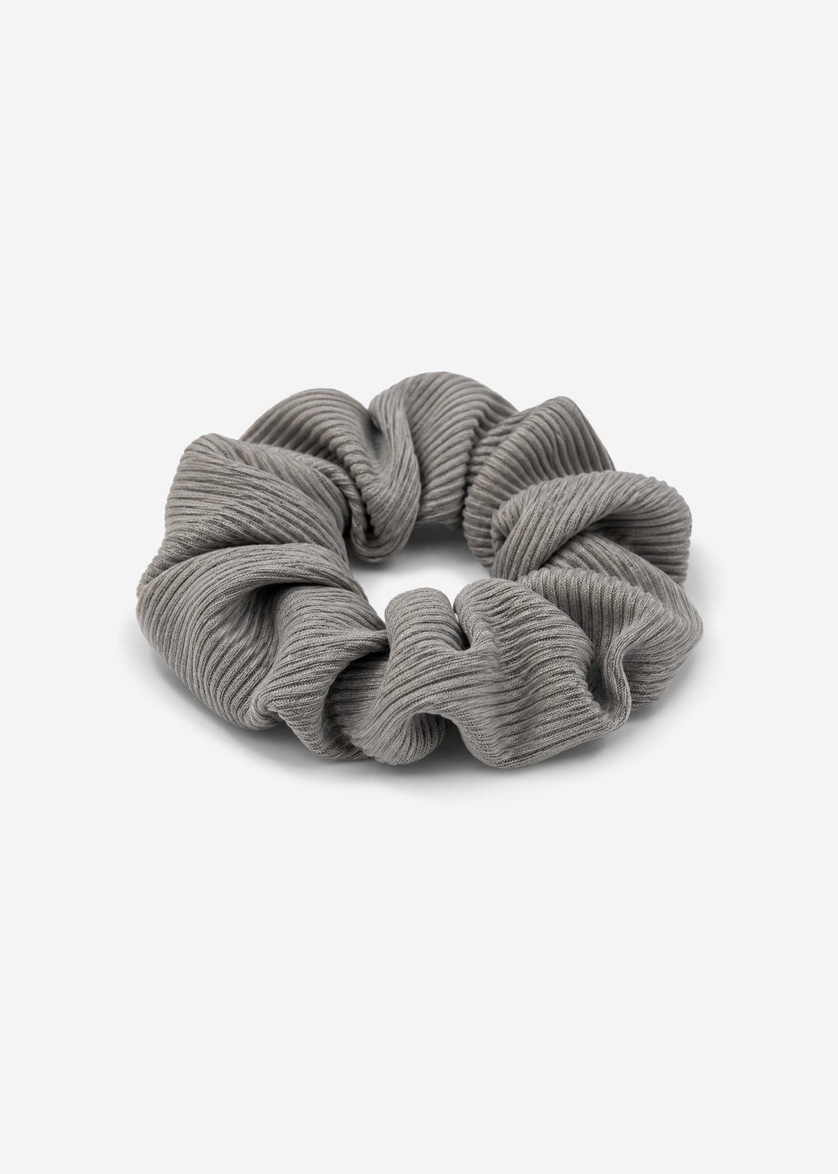 Gerippter Scrunchie - hellgrau