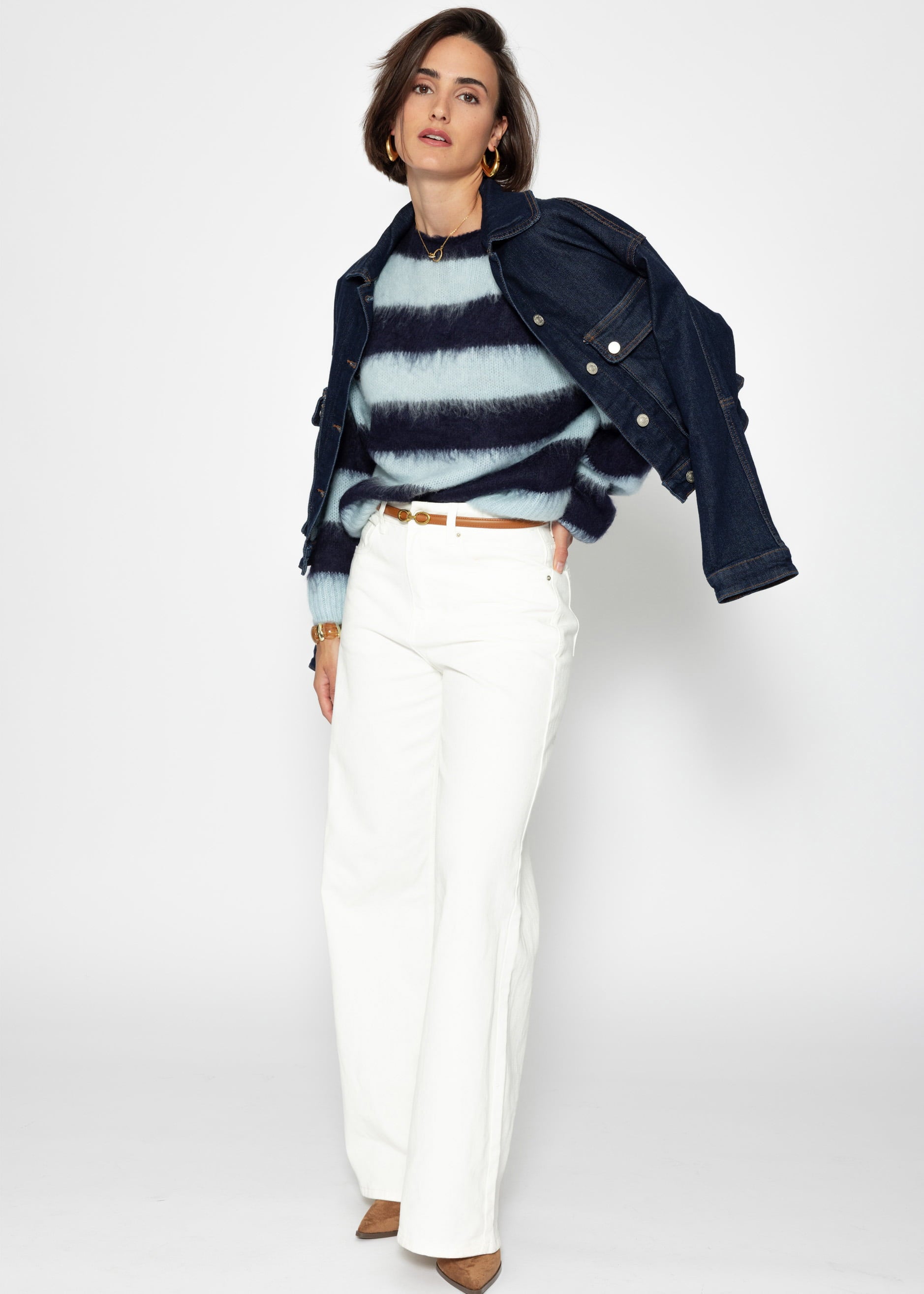 Striped sweater - blue -bright blue