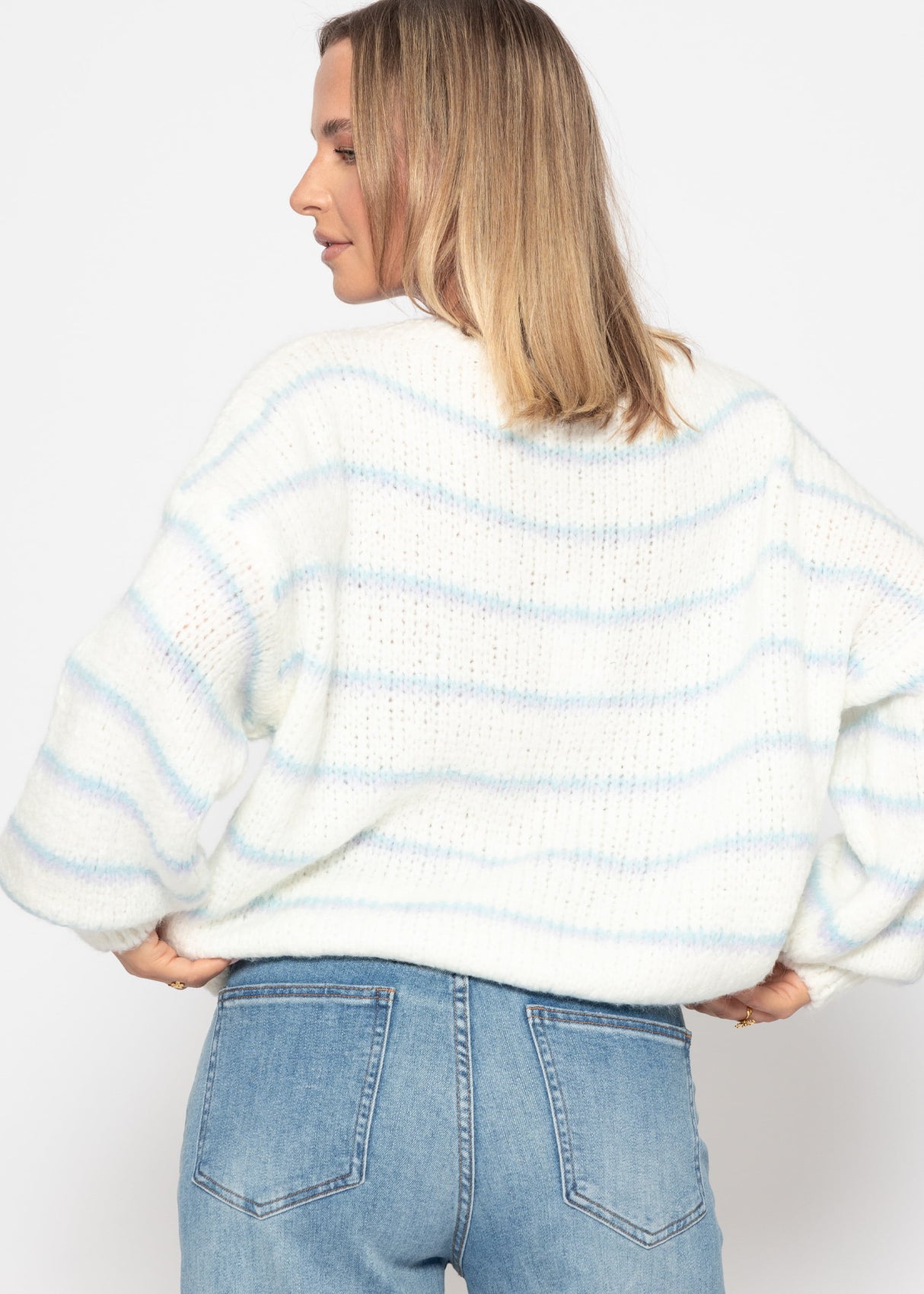 Striped sweater - offwhite