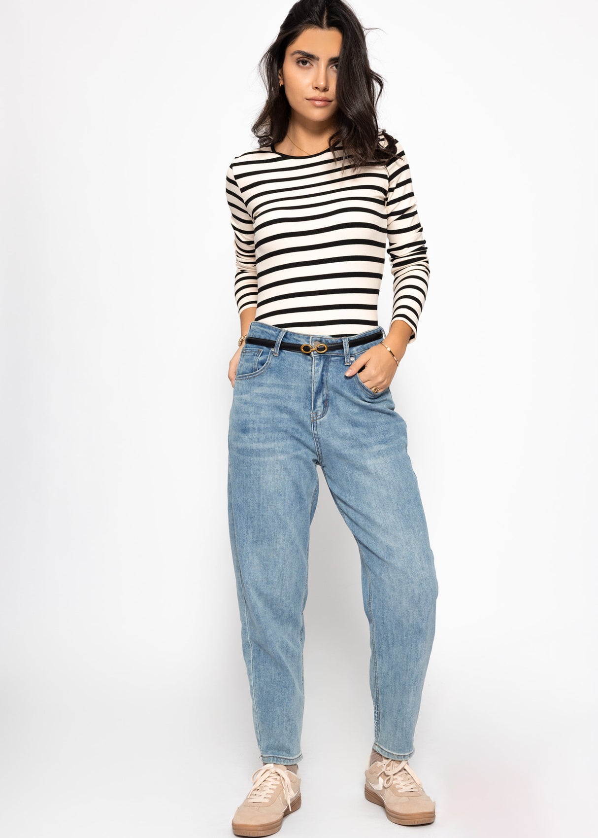 Striped longsleeve - white