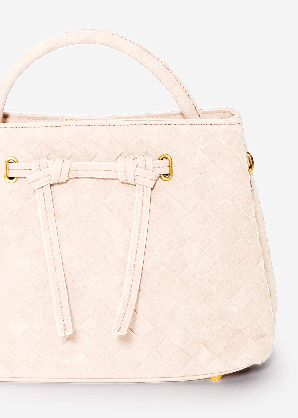 Woven handbag - greige