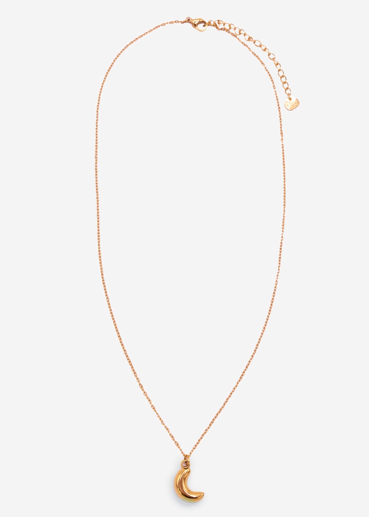 Halskette mit Mond Anhänger - gold