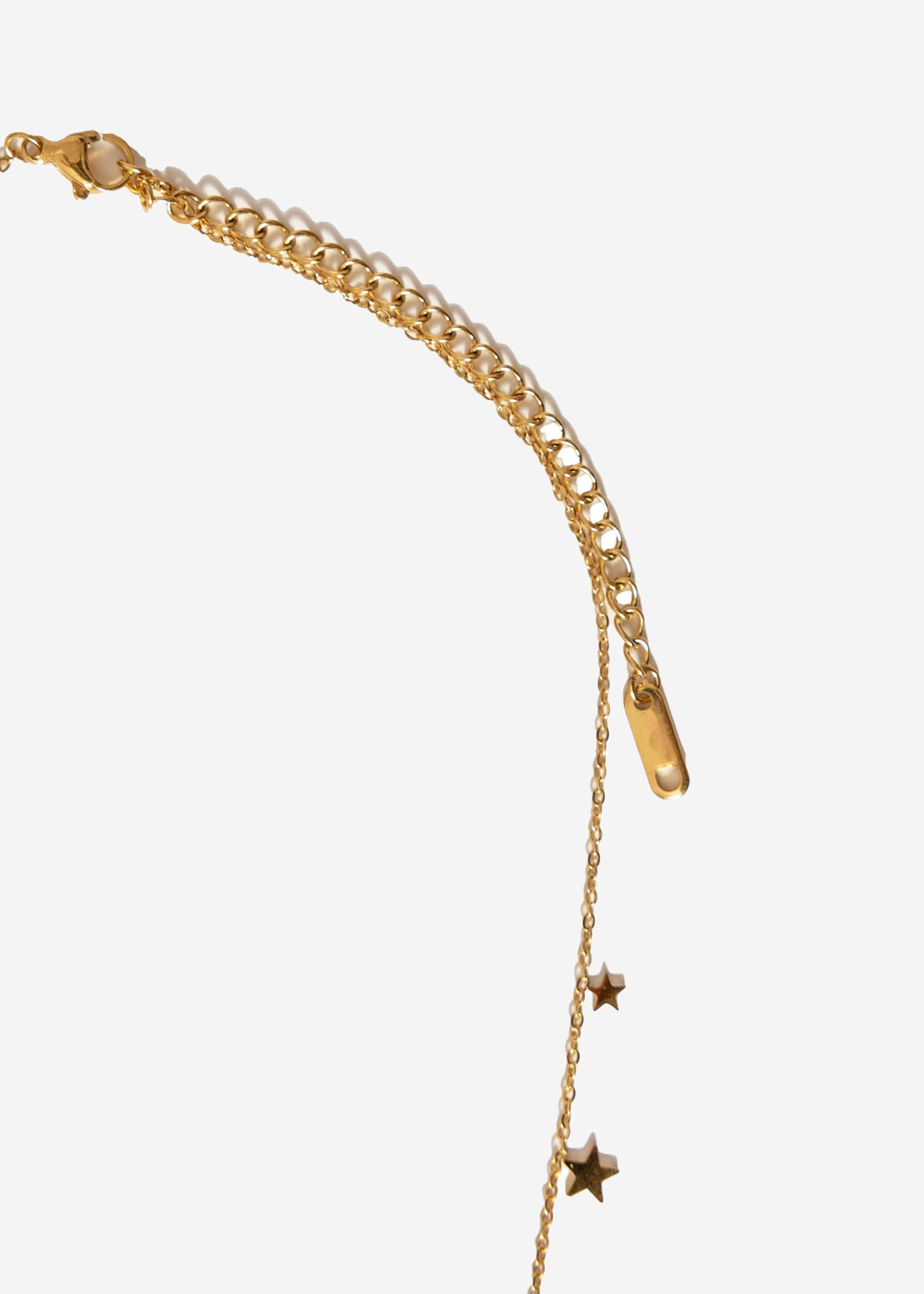 Necklace with stars - gold