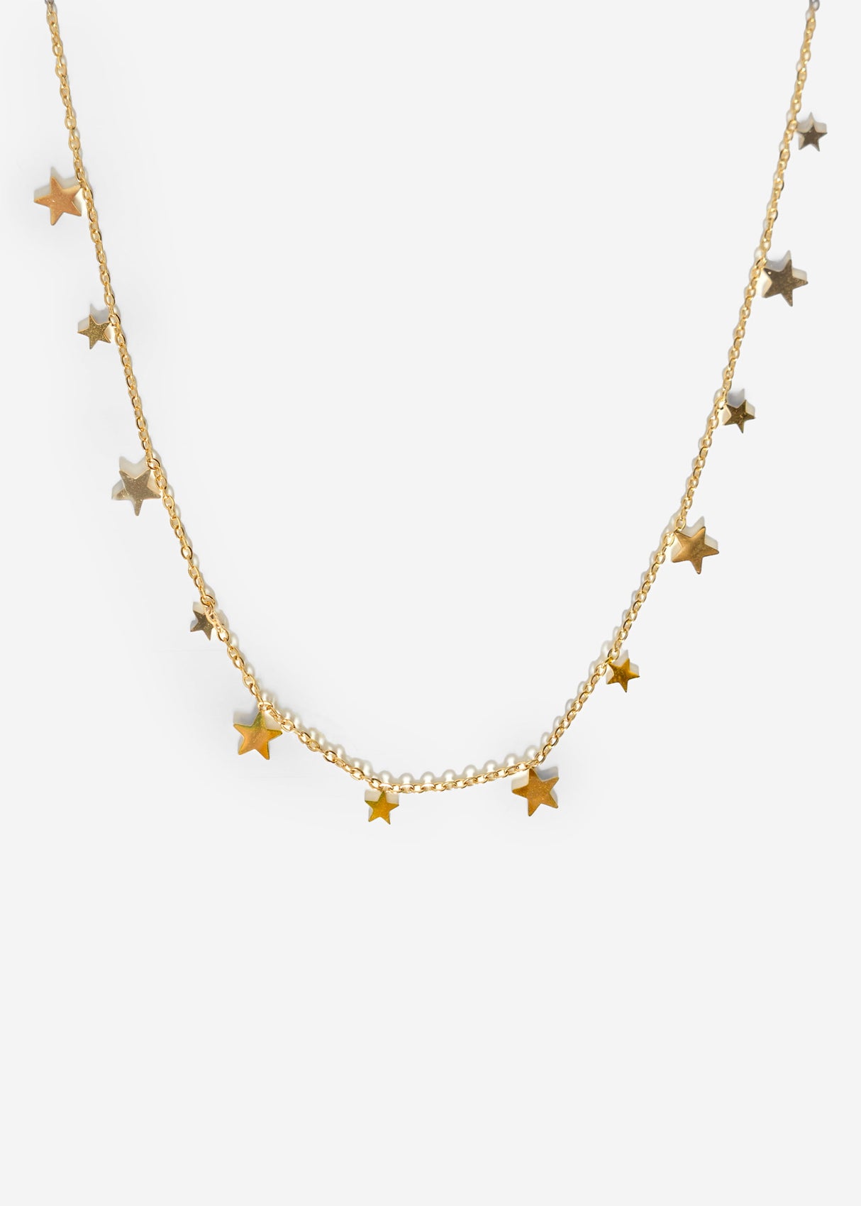 Necklace with stars - gold