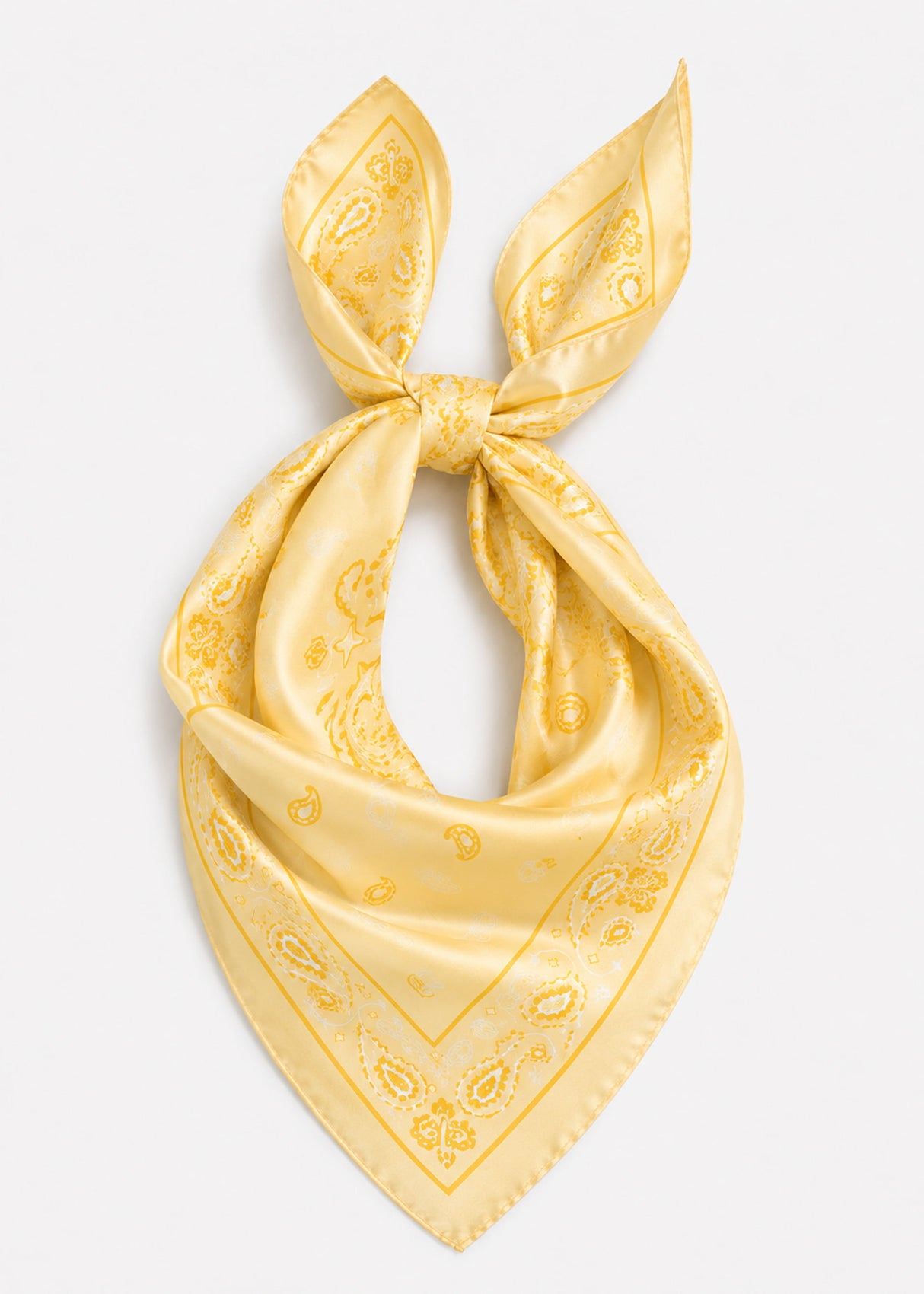 Halstuch mit Bandana-Print - gelb
