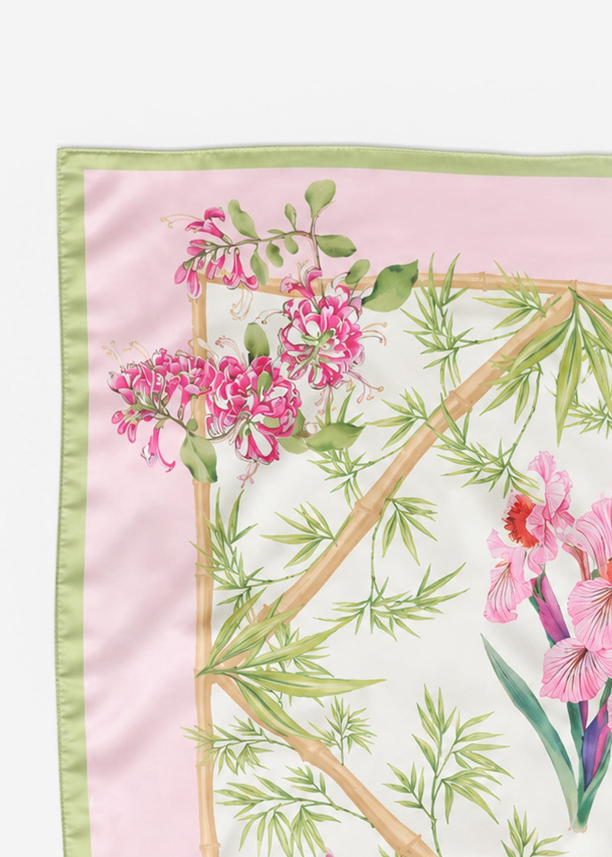 Halstuch mit Blumen-Print - rosa