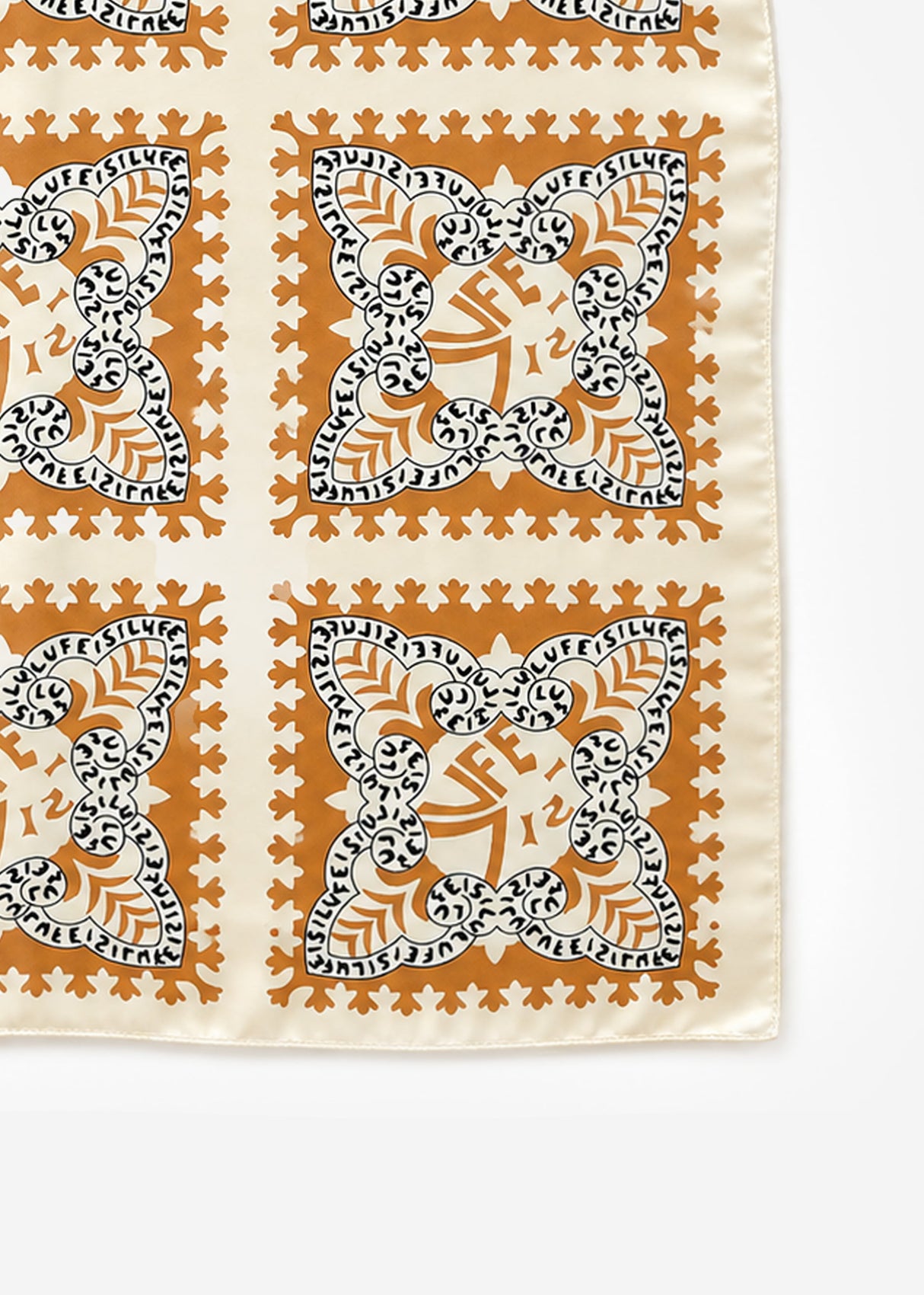 Halstuch mit geometrischem Muster - offwhite