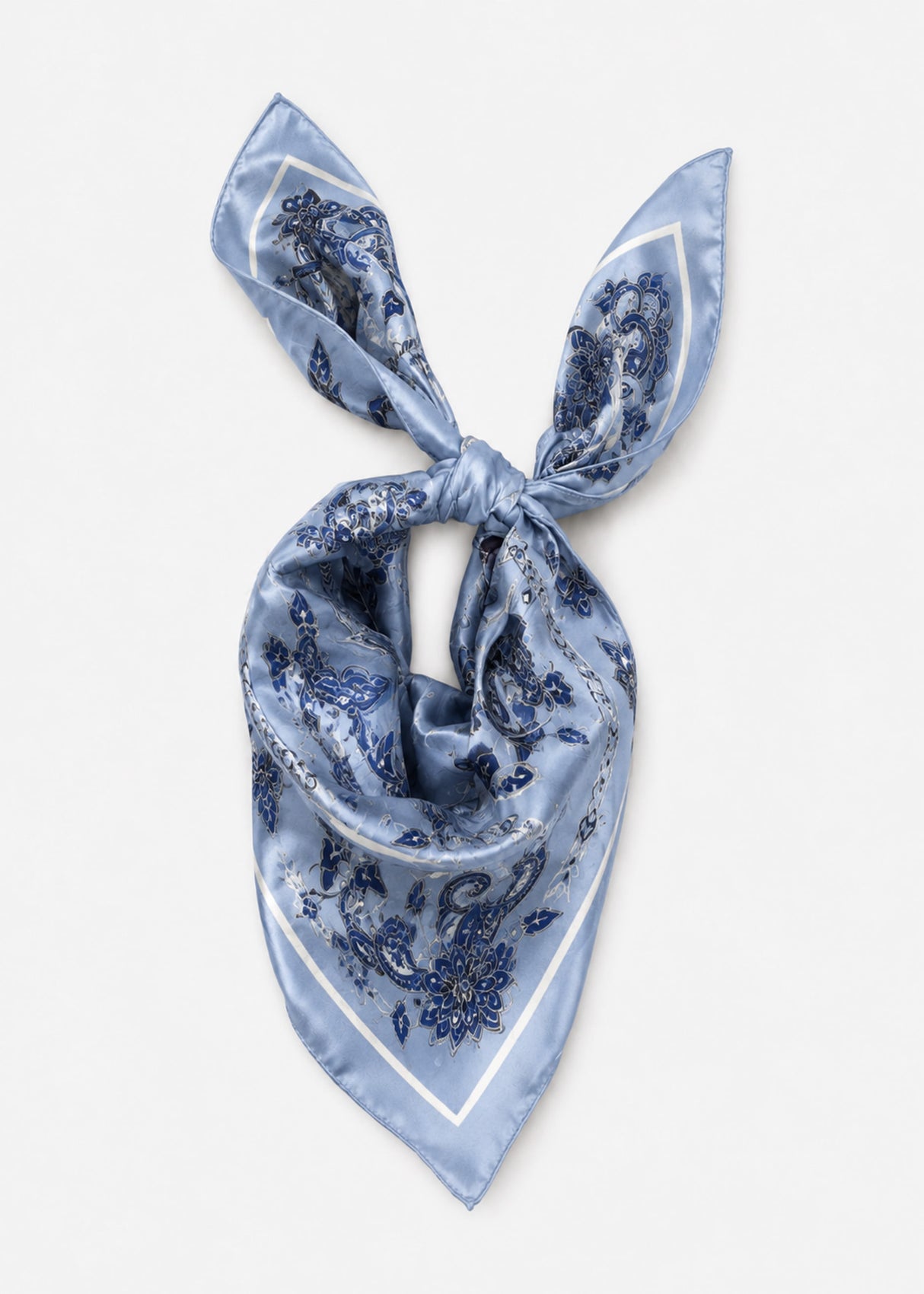 Halstuch mit geometrischem Ornament-Print - blau