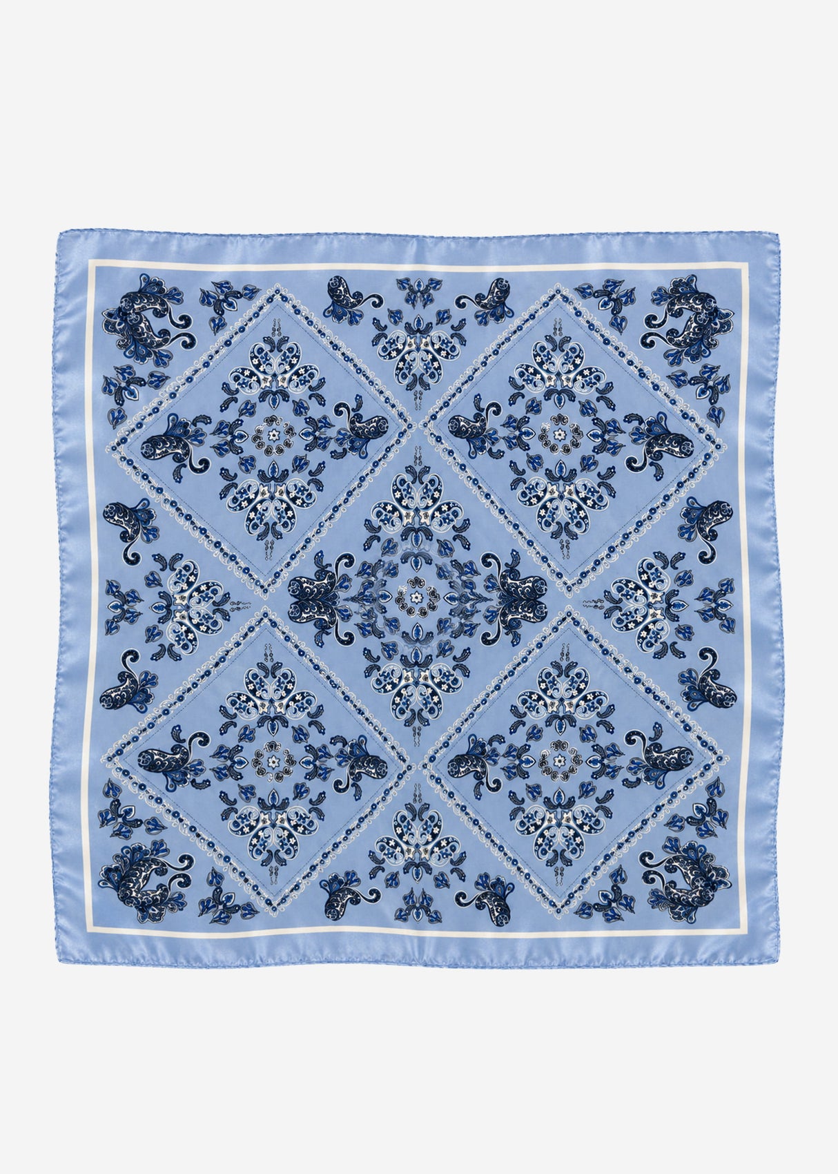Halstuch mit geometrischem Ornament-Print - blau
