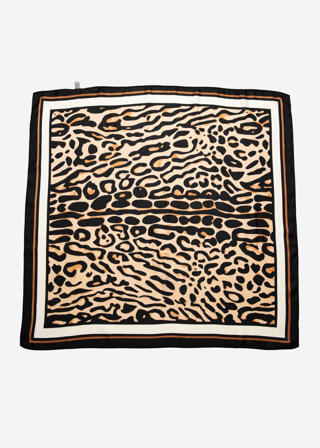 Scarf with Leo pattern - black