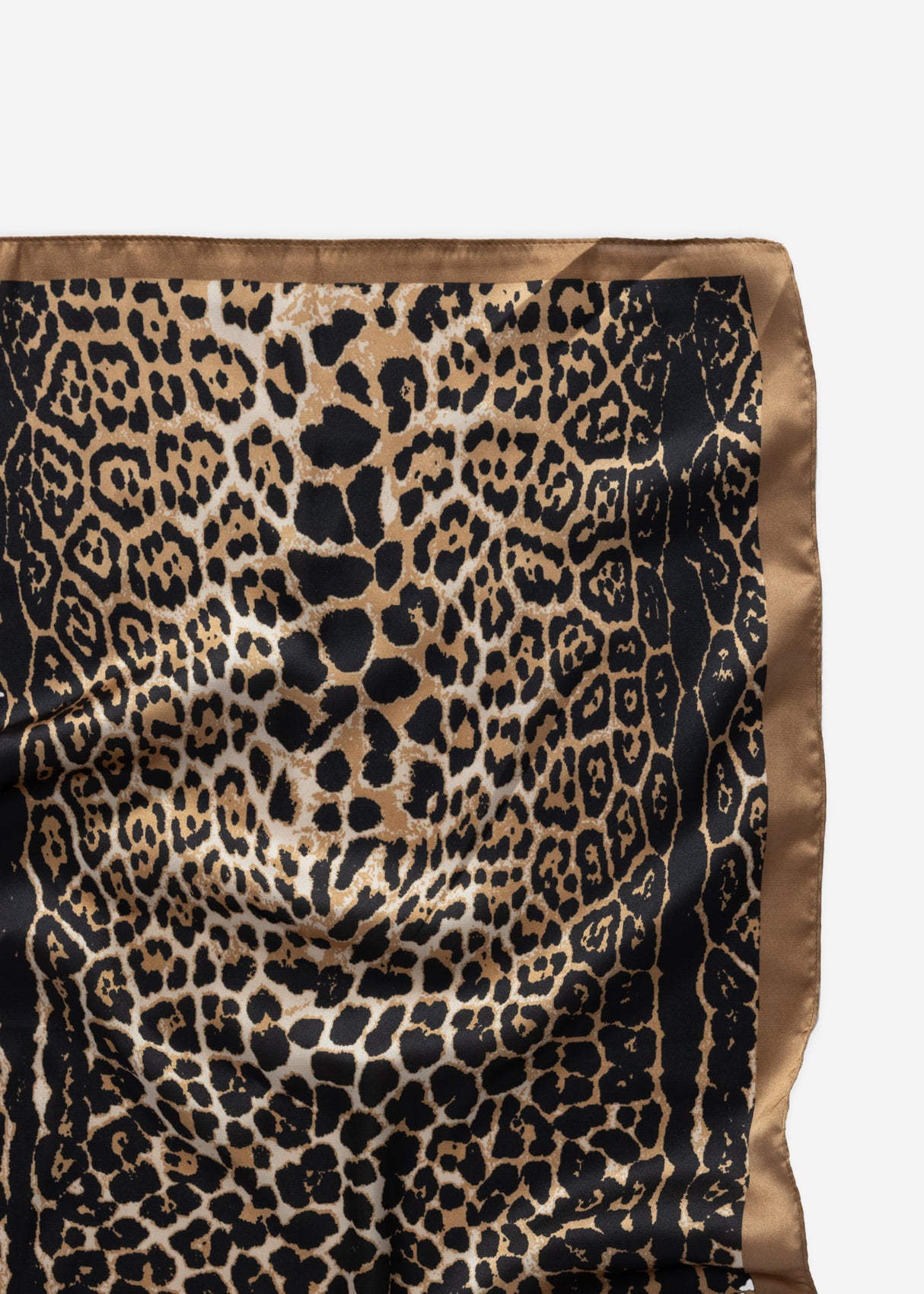 Scarf with leo print - brown