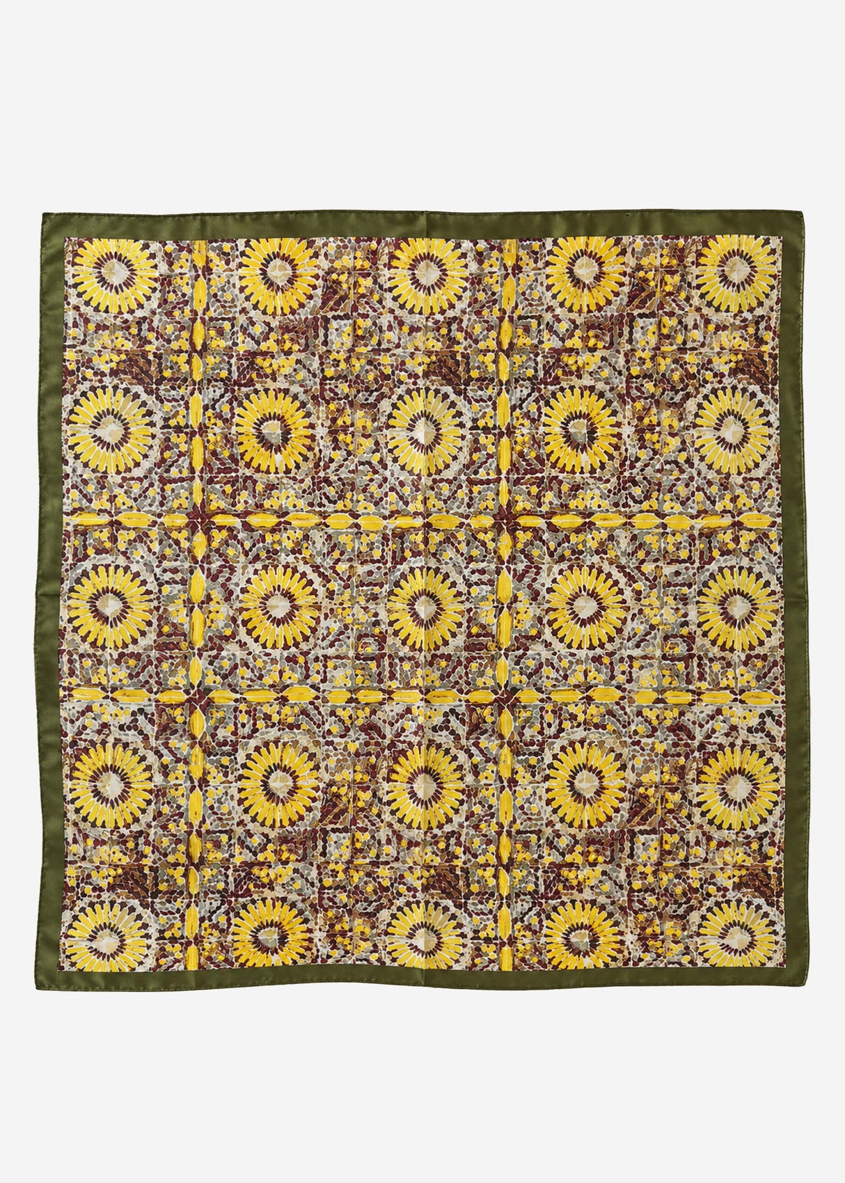 Halstuch mit Mosaik-Print - khaki