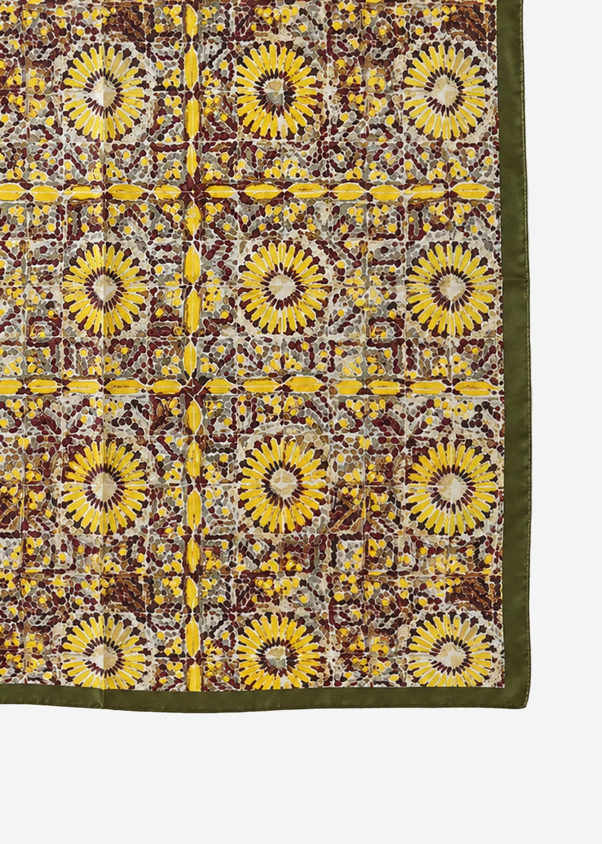 Halstuch mit Mosaik-Print - khaki