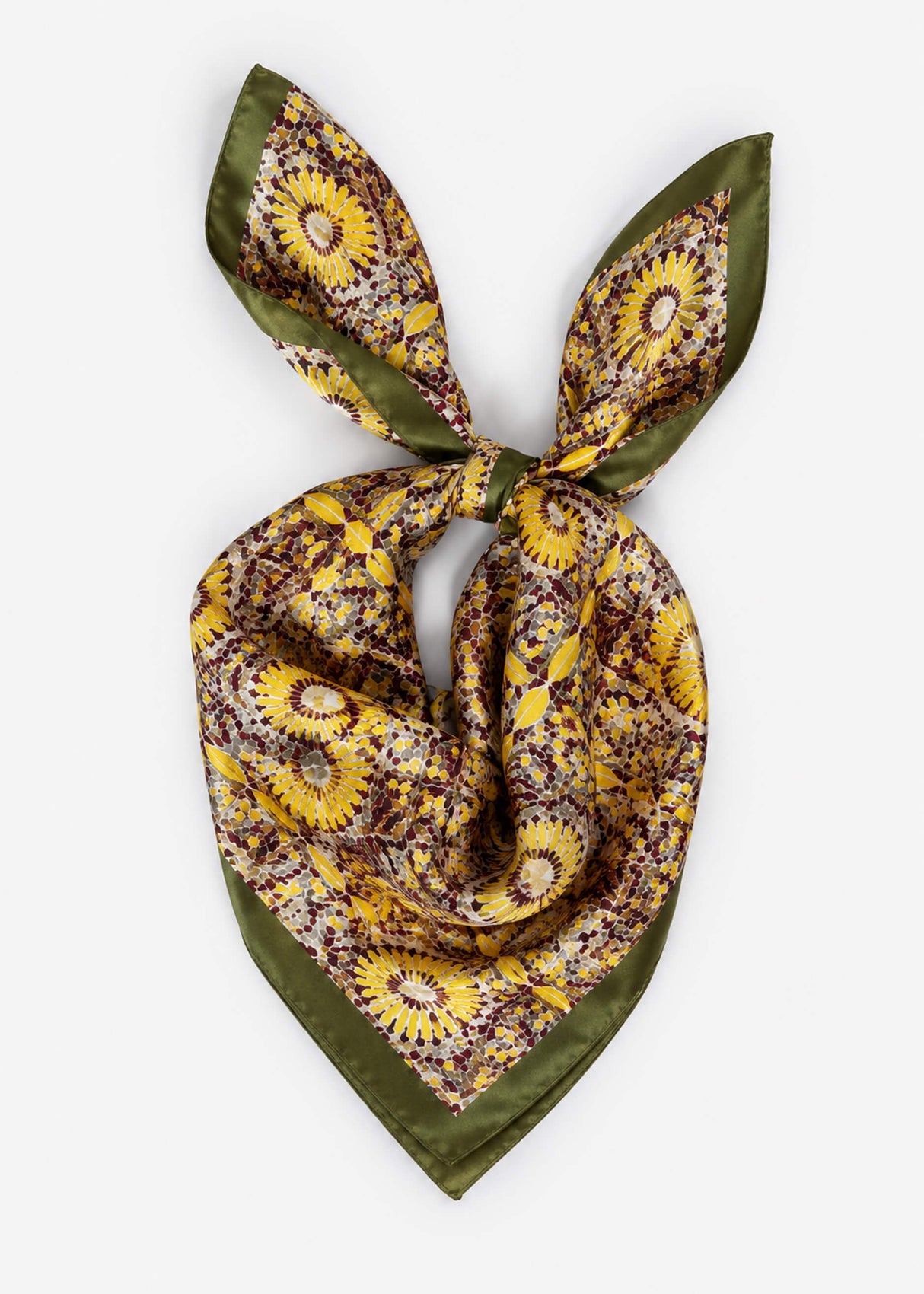 Halstuch mit Mosaik-Print - khaki
