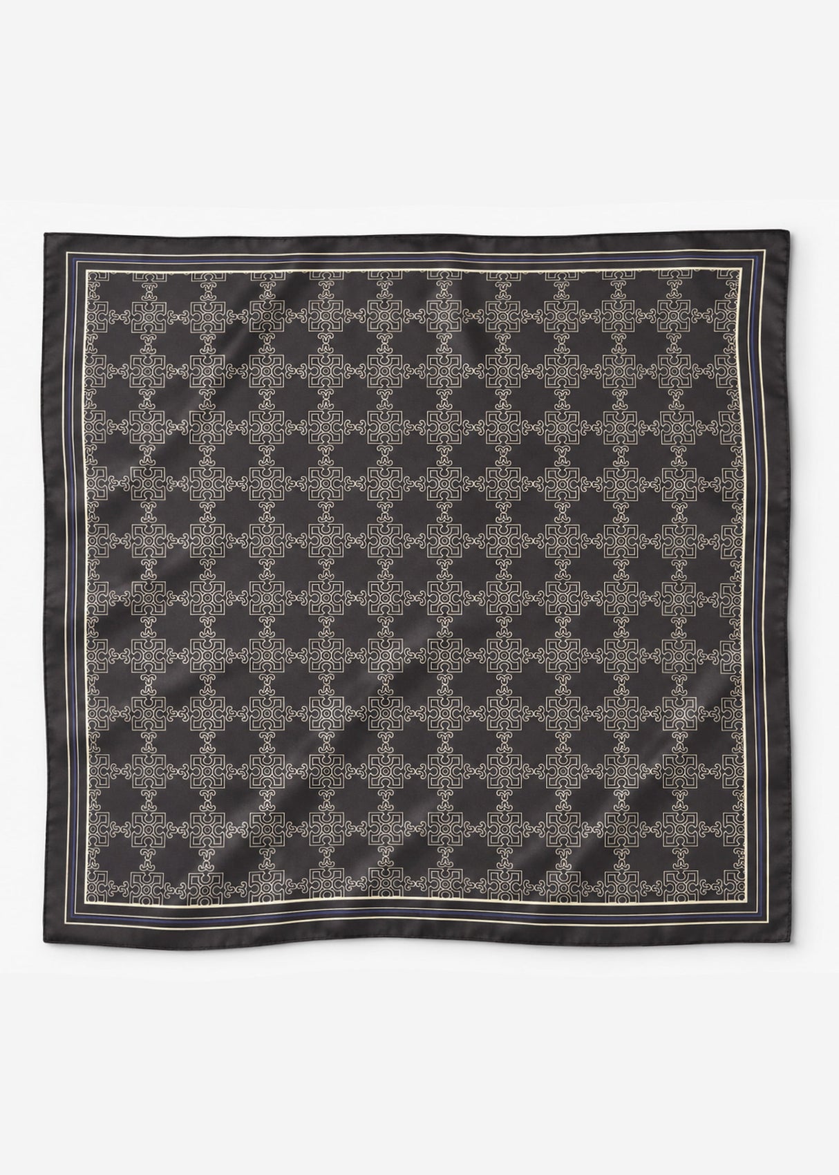 Halstuch mit Ornament-Print - dunkelbraun