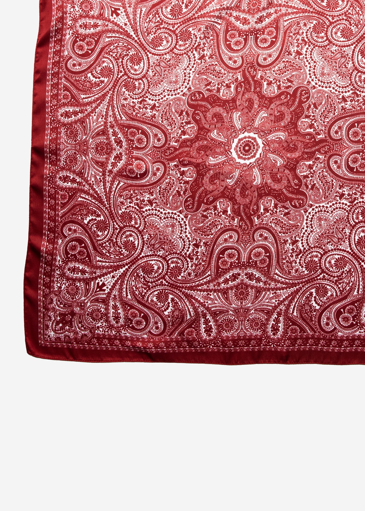 Paisley print scarf - burgundy