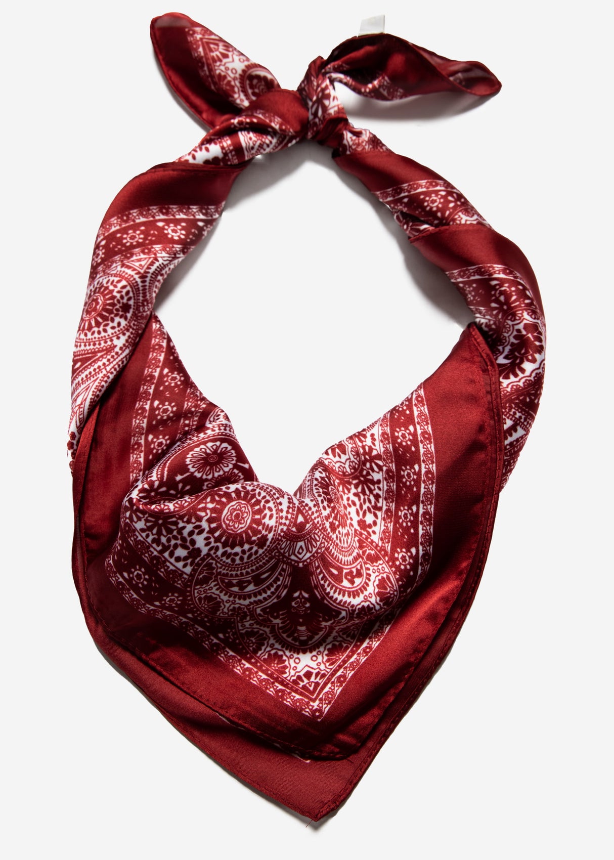 Paisley print scarf - burgundy