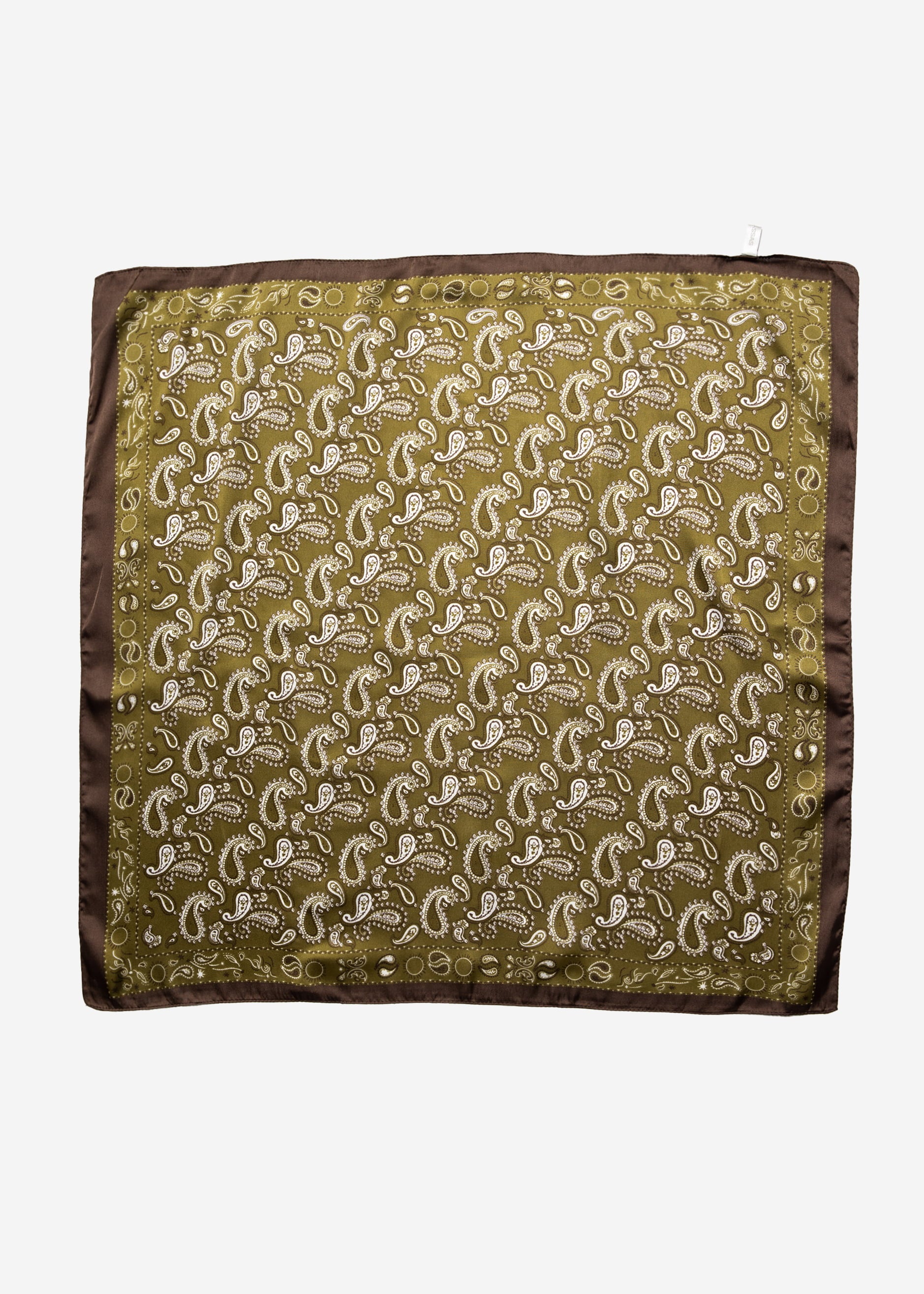 Paisley print scarf - khaki