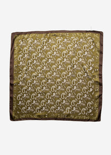 Paisley print scarf - khaki