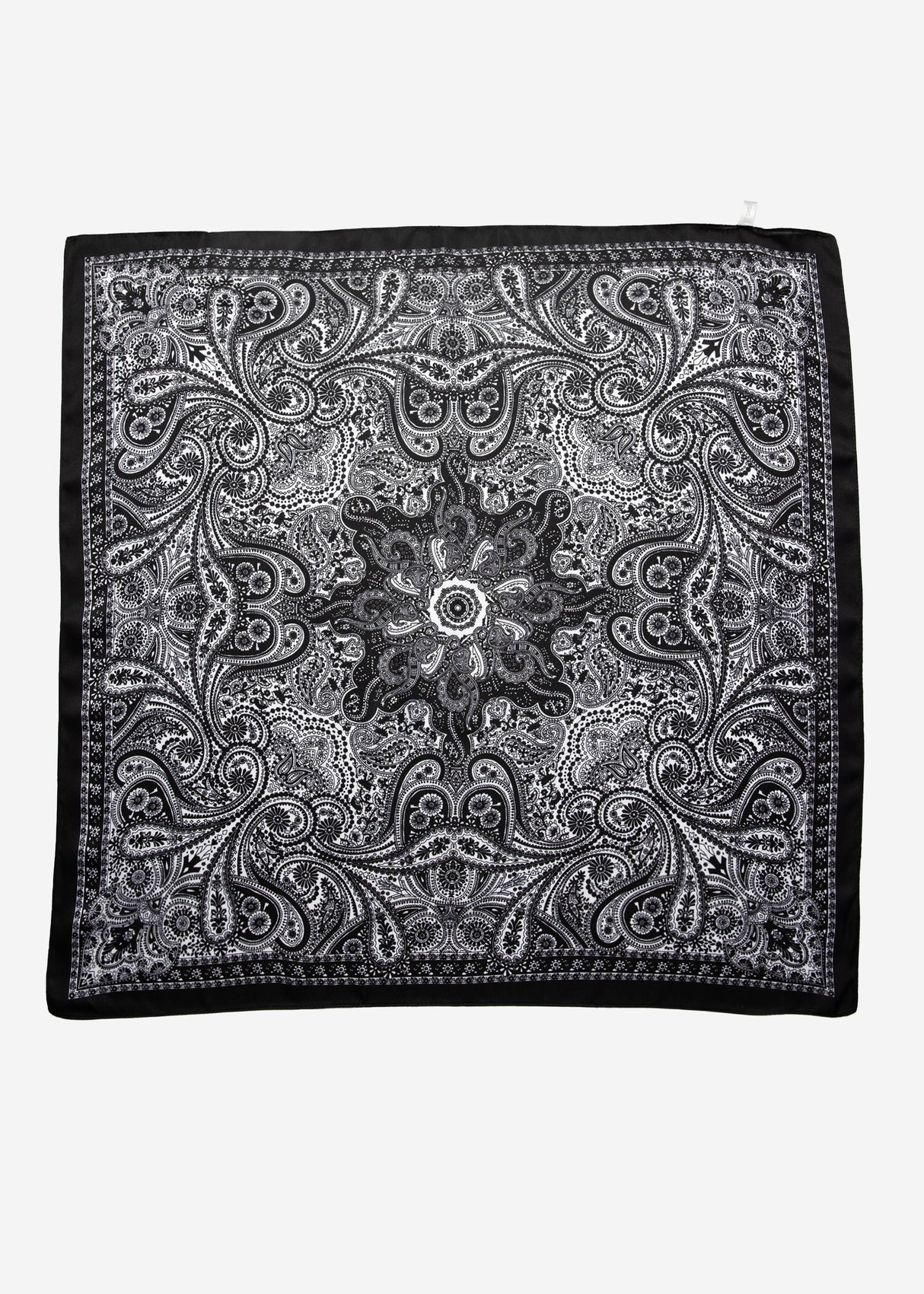Paisley print scarf - black