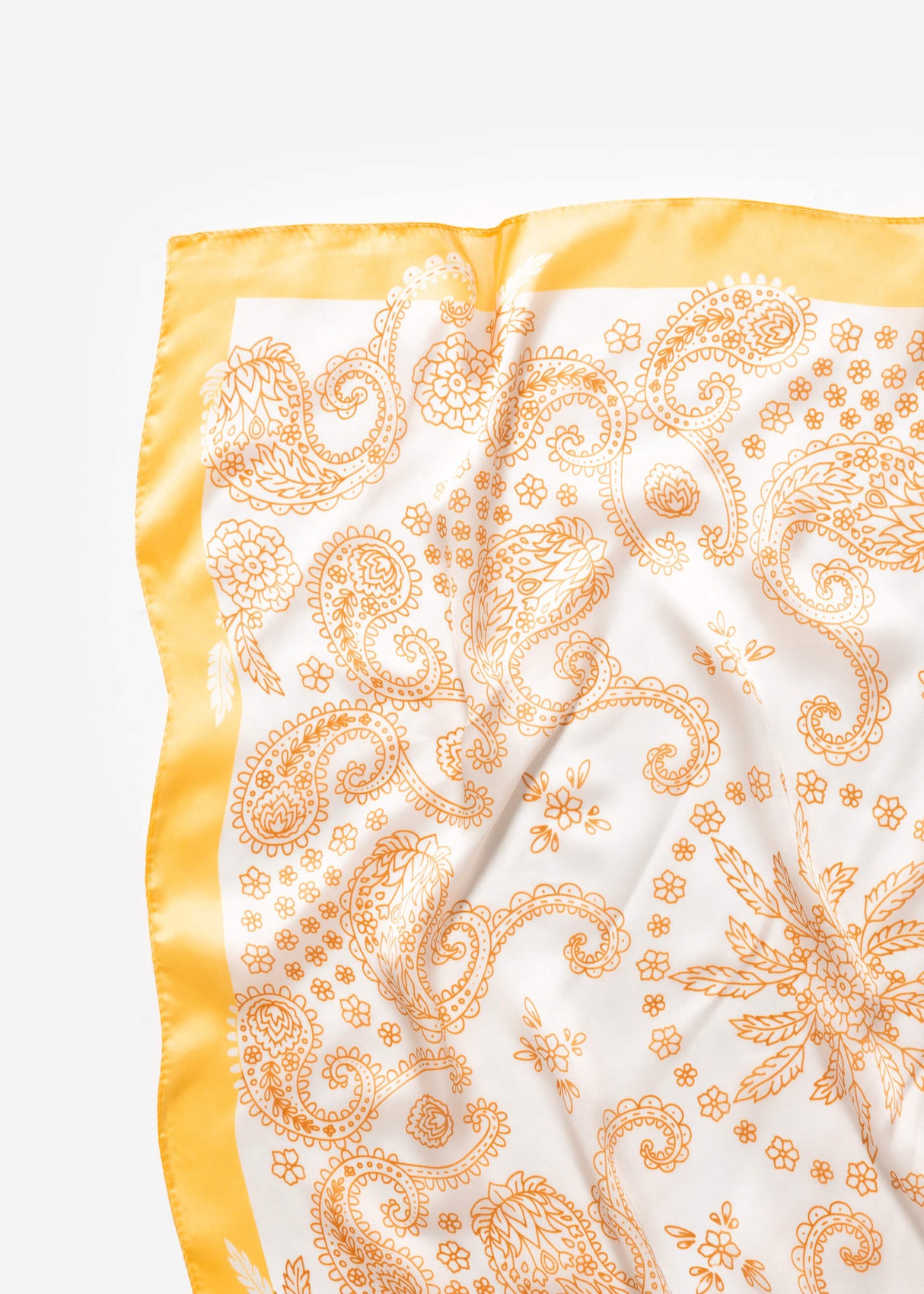 Paisley pattern scarf - yellow