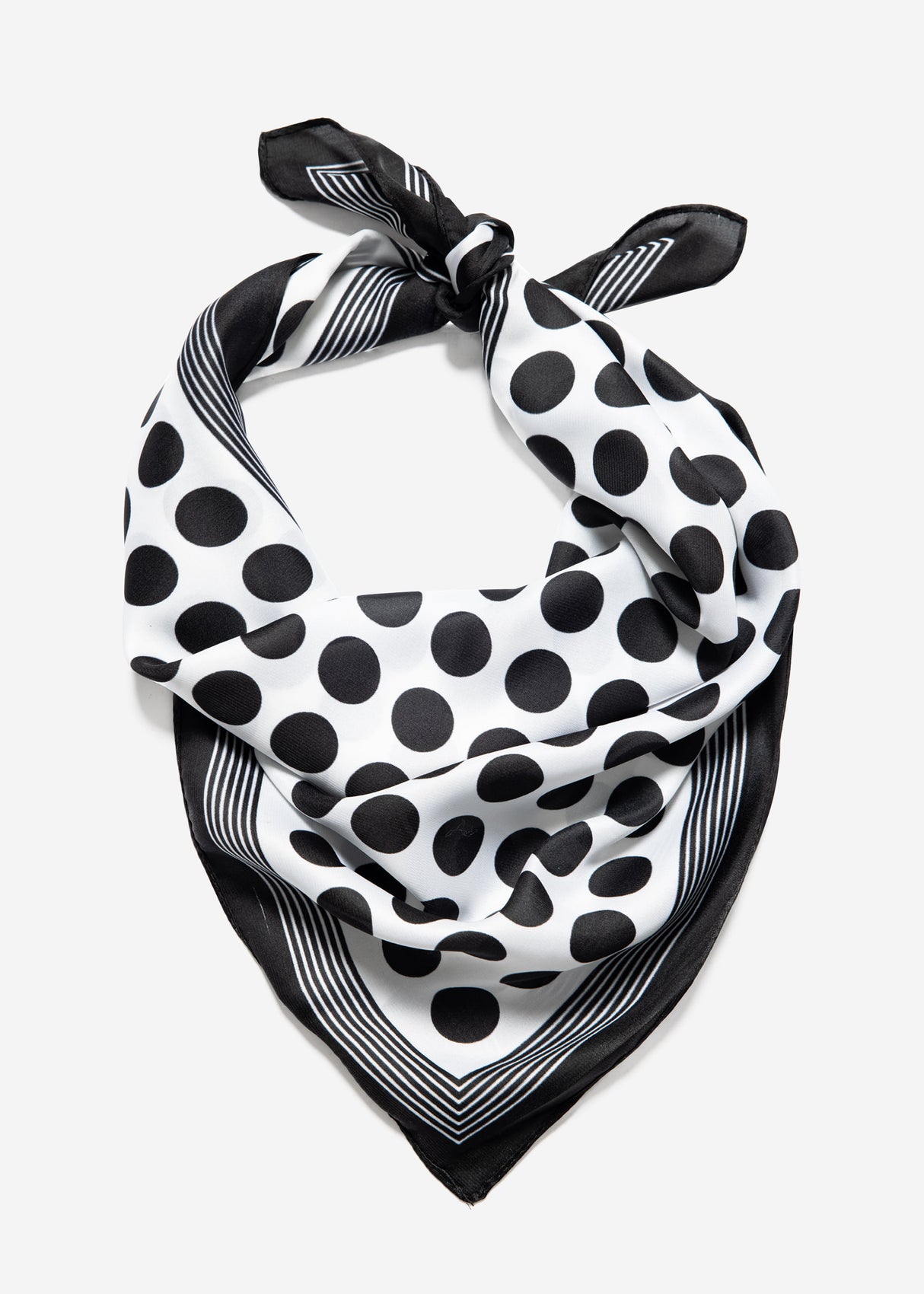 Polka Dot Scarf - White