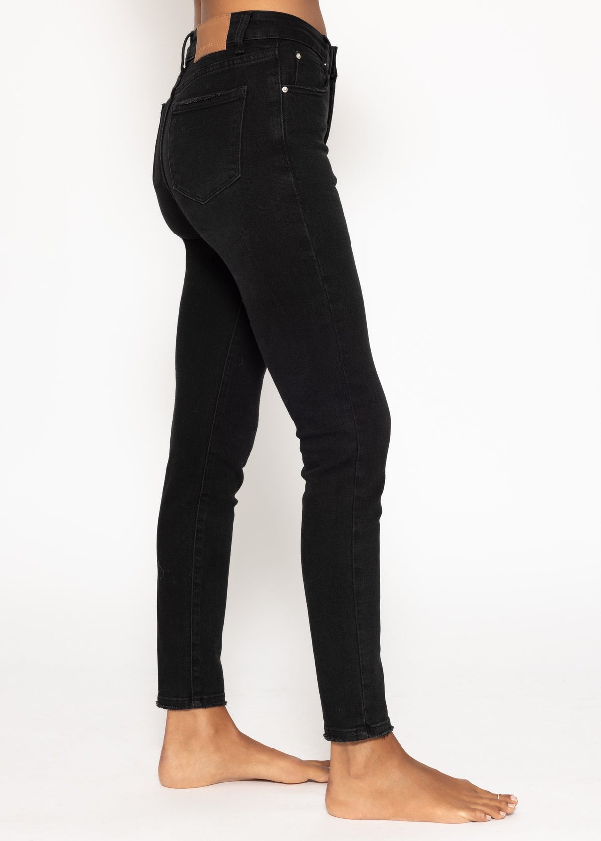 Highwaist Skinny Jeans - schwarz