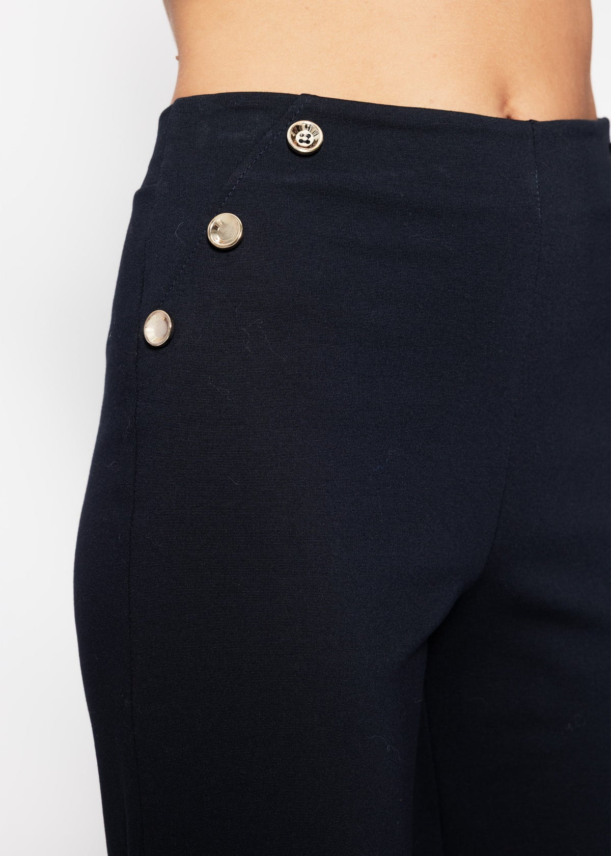 Hose mit Zierknöpfen - dunkelblau