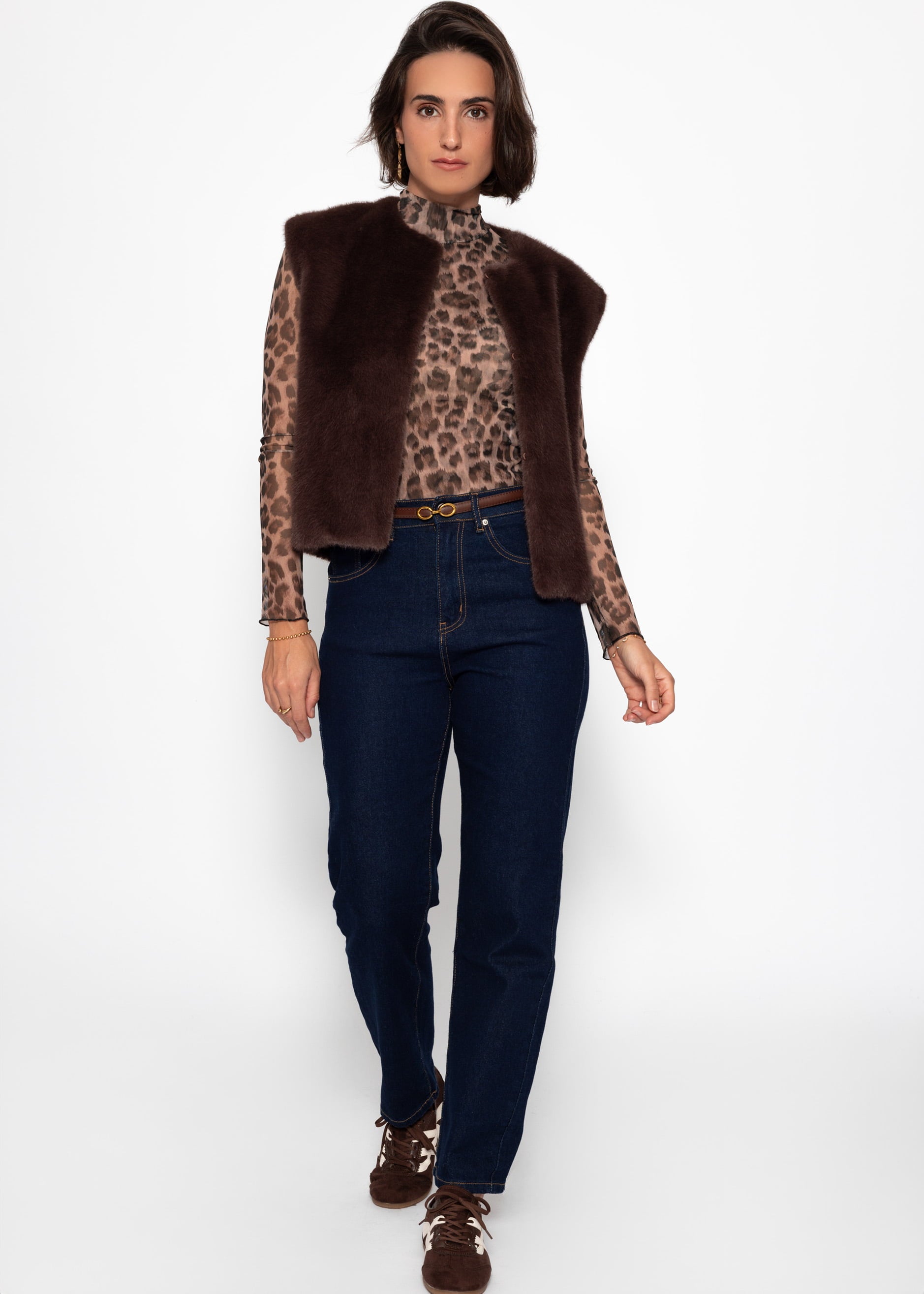 Jeans with elastic waistband - dark blue