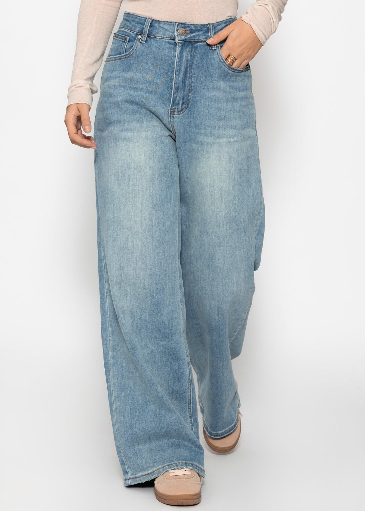 Wide-leg jeans - blue