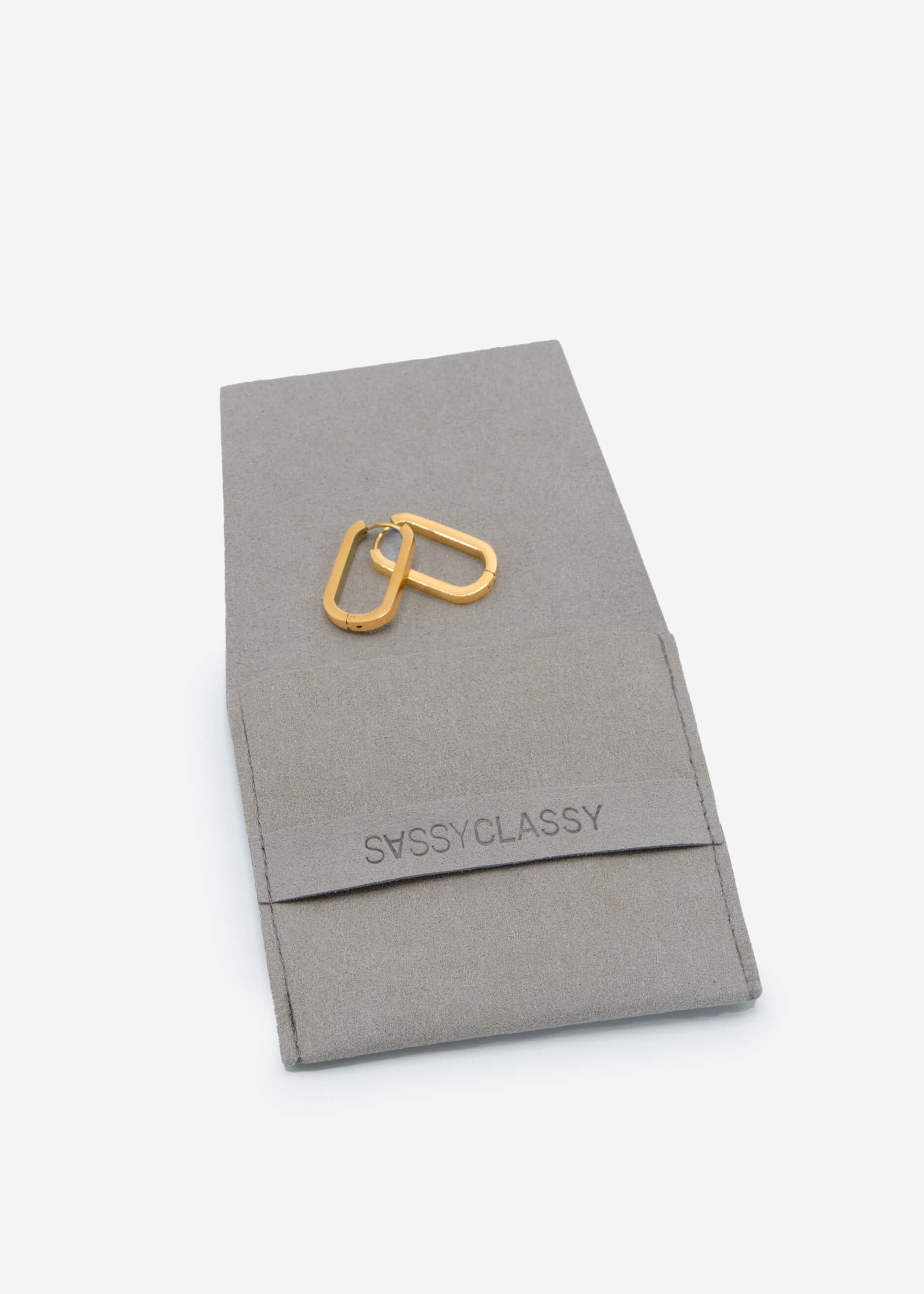 Classic Squared Hoop Earrings - gold