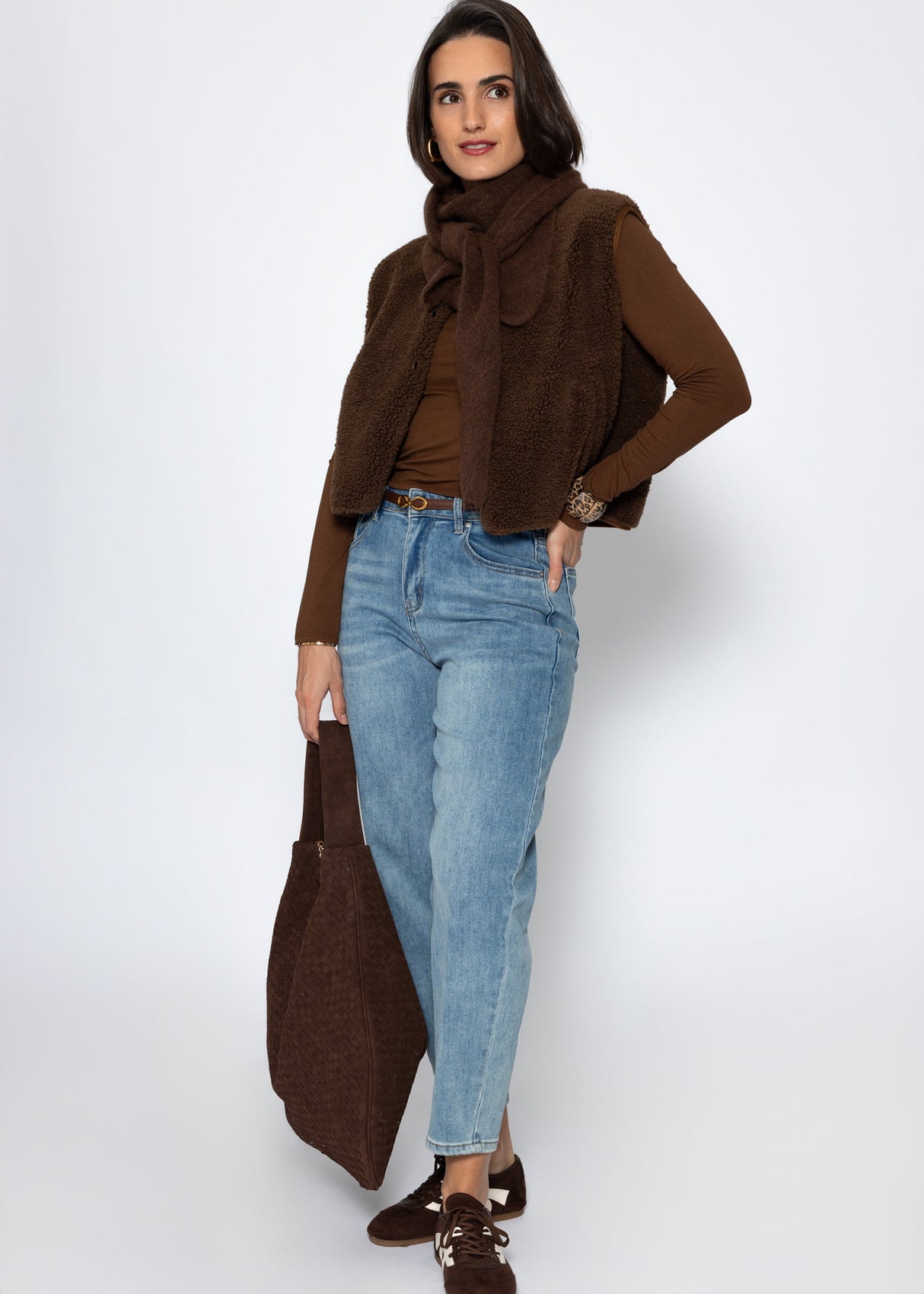 Long-sleeved shirt - brown