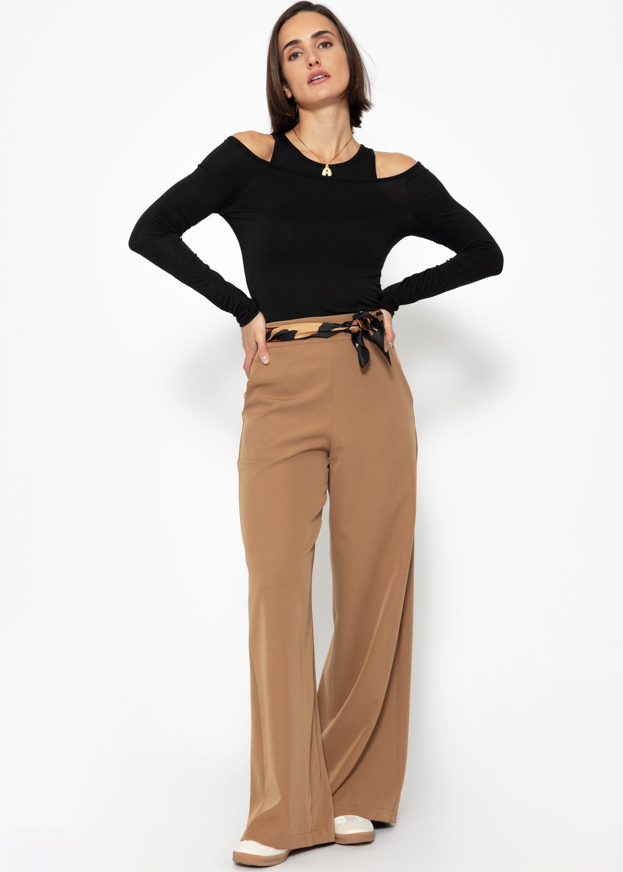 Langarmshirt mit Top - schwarz