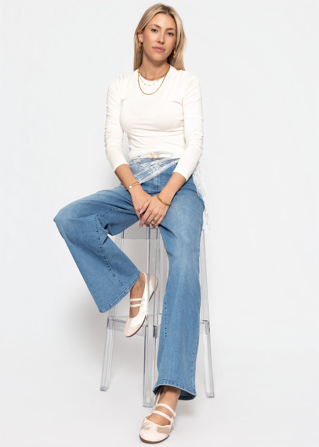 Long-sleeved shirt - Off-white