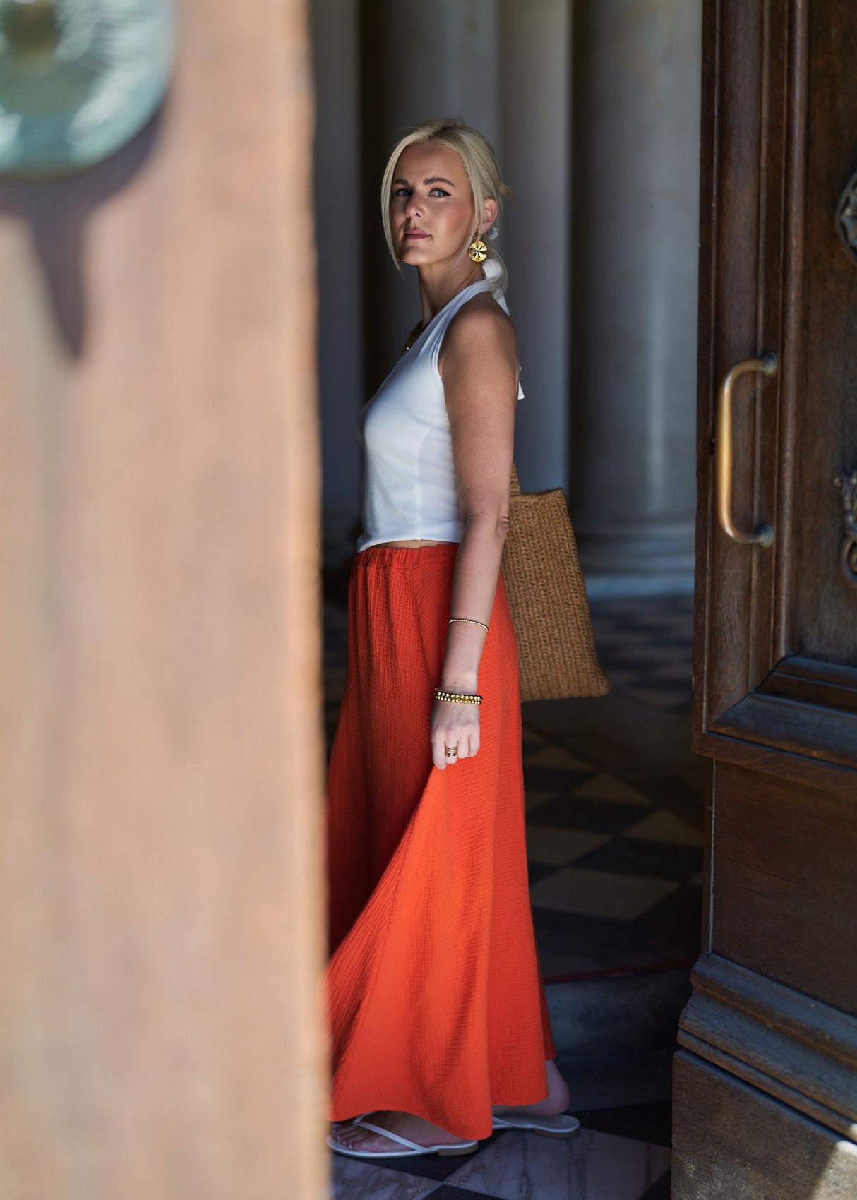 Maxi Musselin Rock - orange