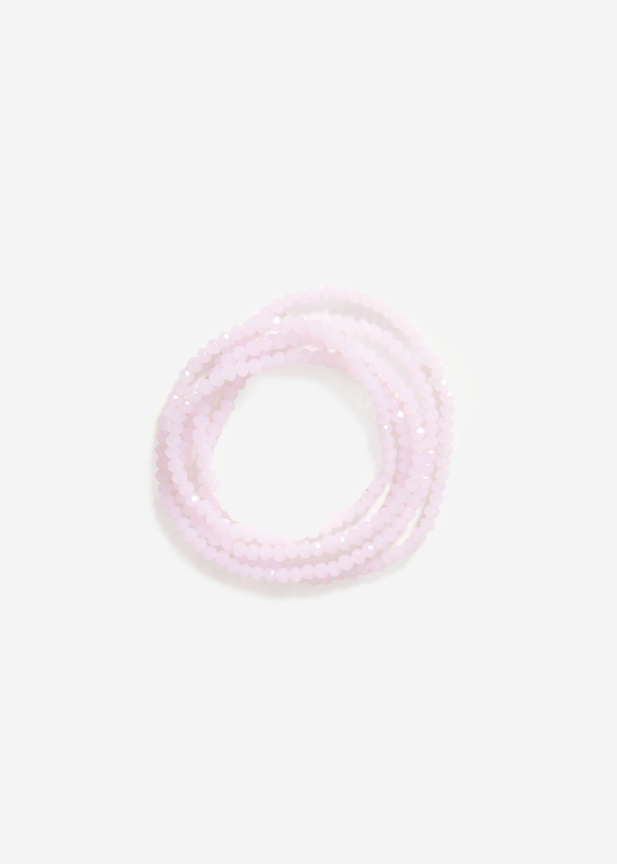 Multi -row pearl bracelet - pastel pink