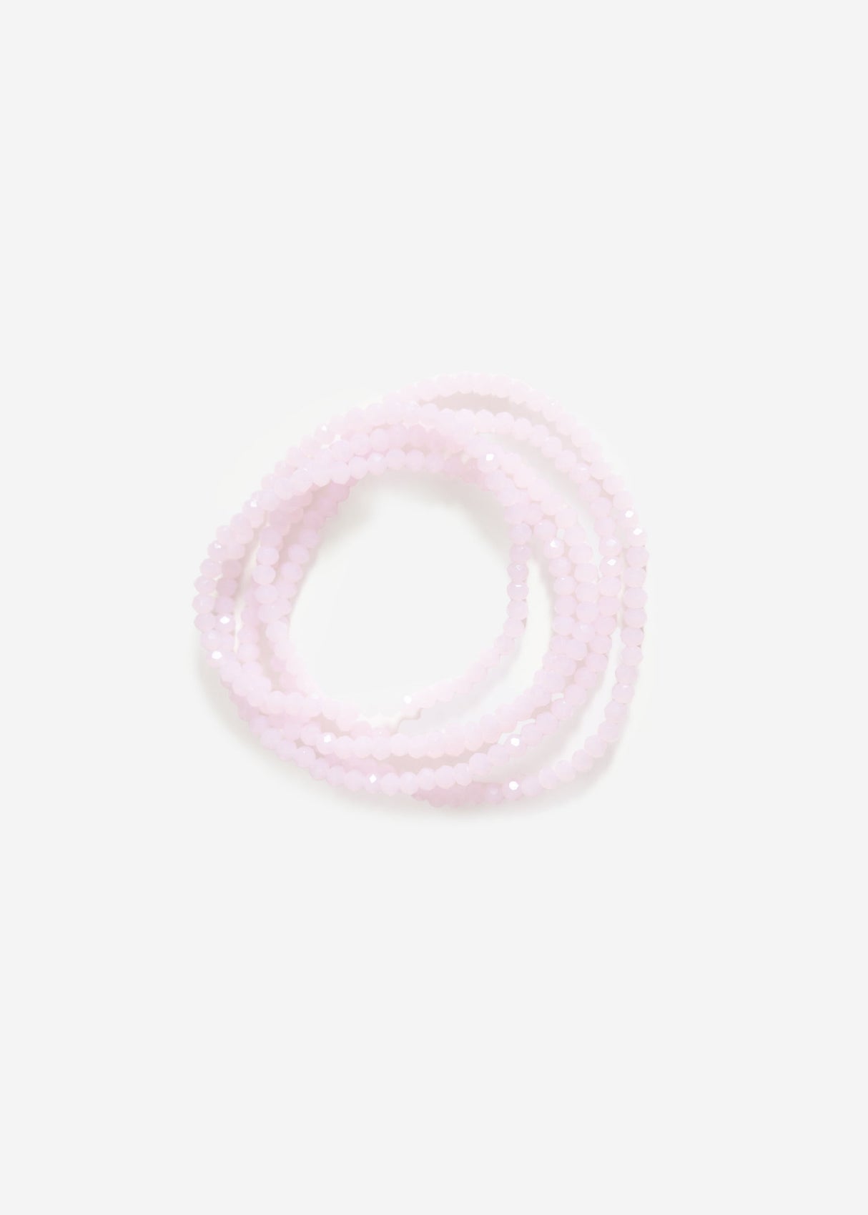 Multi -row pearl bracelet - pastel pink