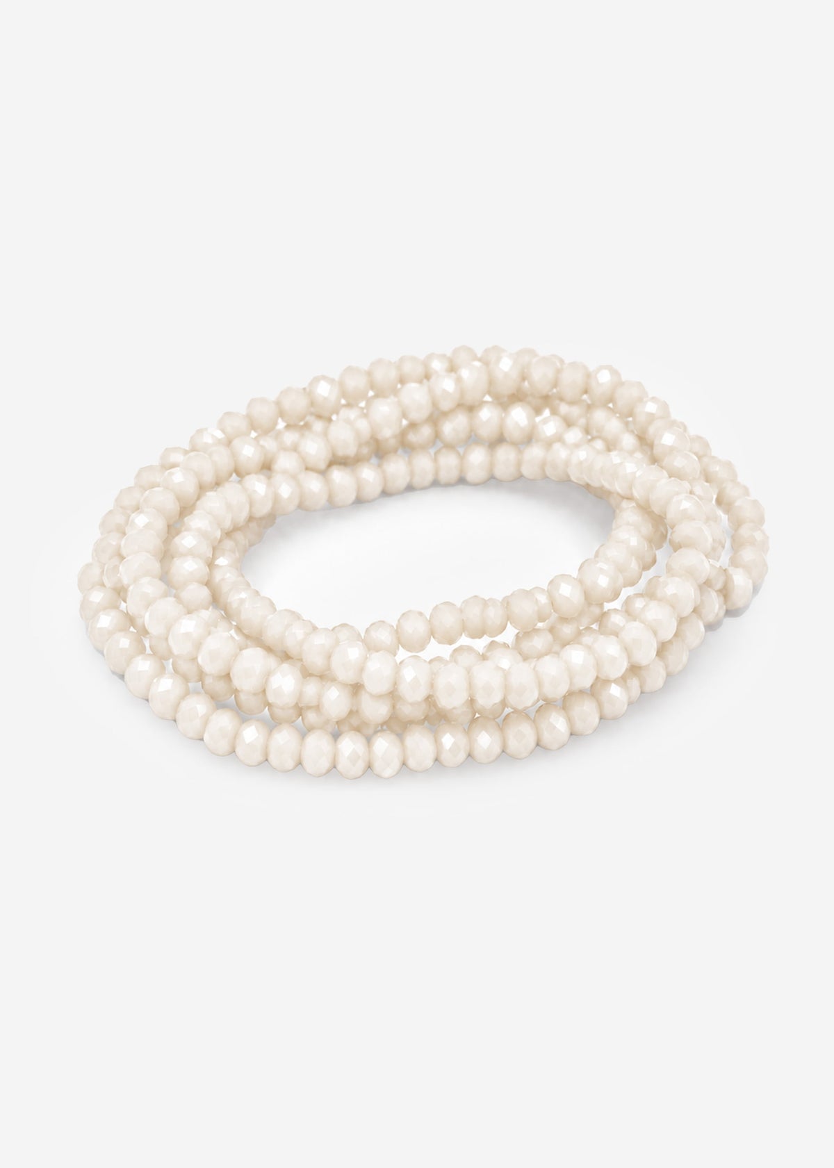 Mehrreihiges Perlen Armband - creme