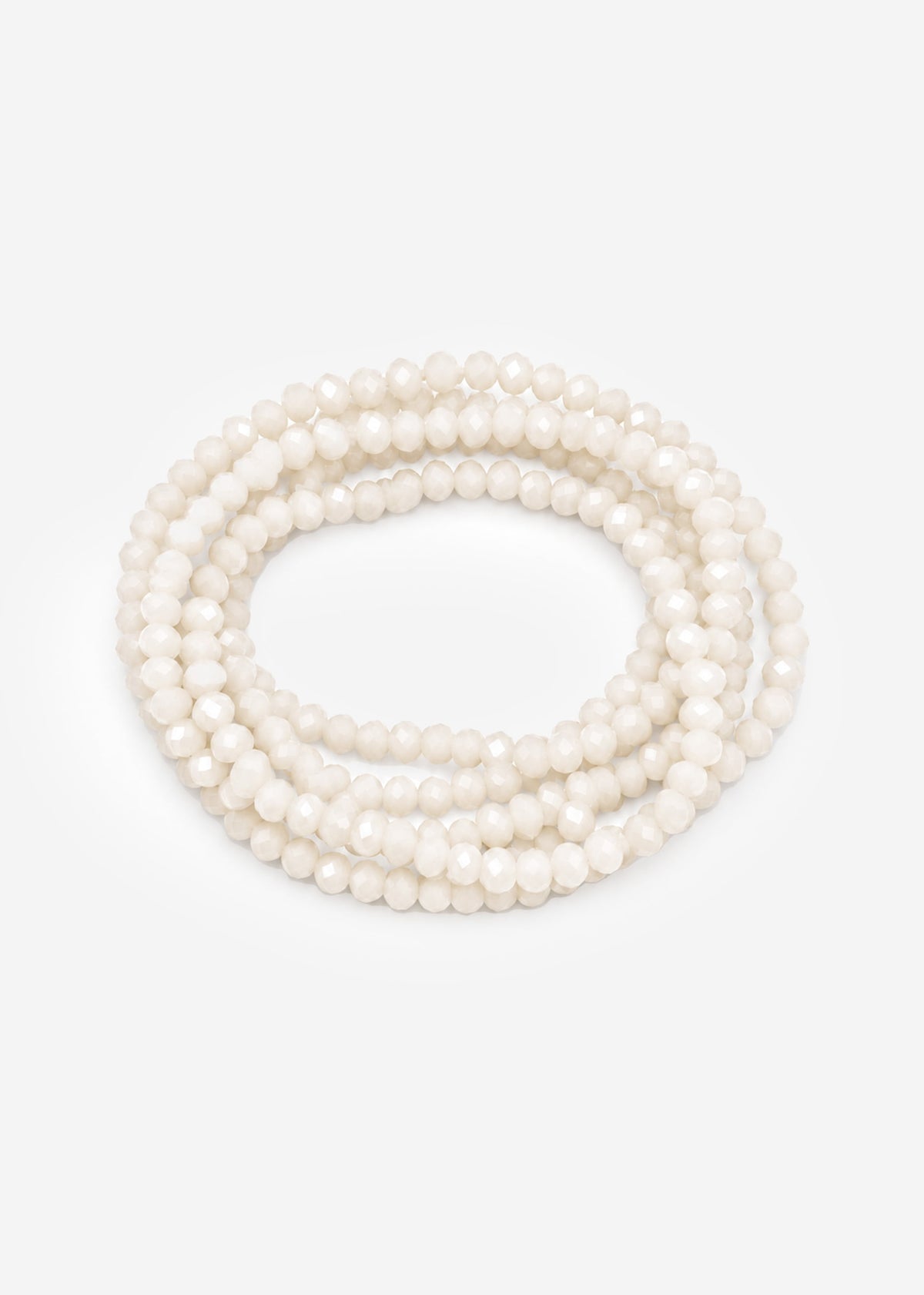 Mehrreihiges Perlen Armband - creme