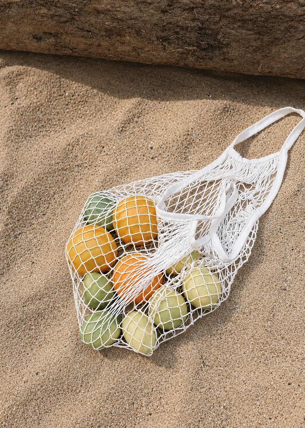 Mesh-Netztasche - weiß