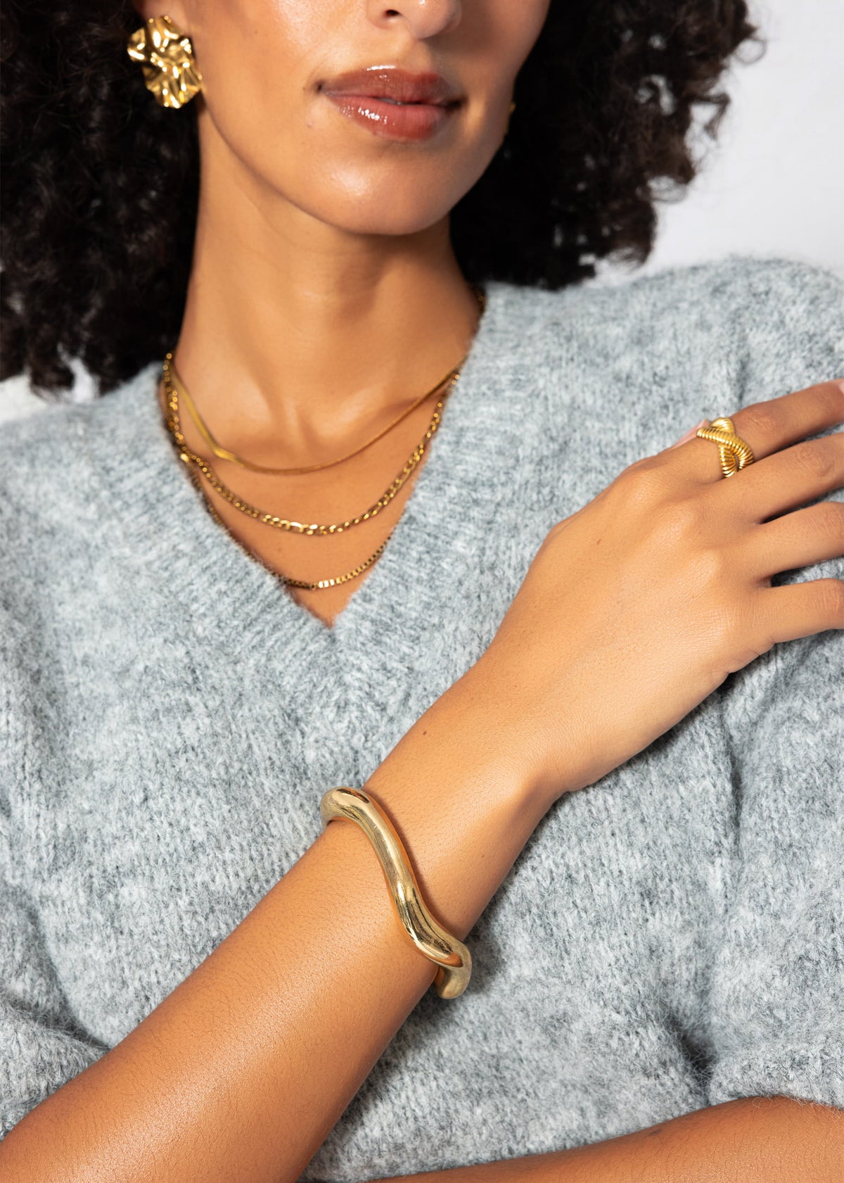 Minimalistischer Armreif - gold