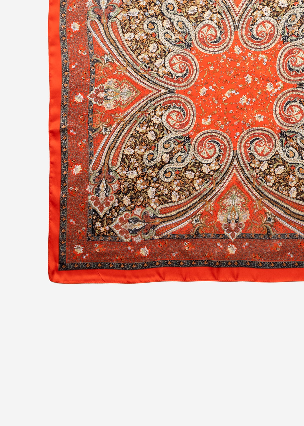 Paisley print scarf - red