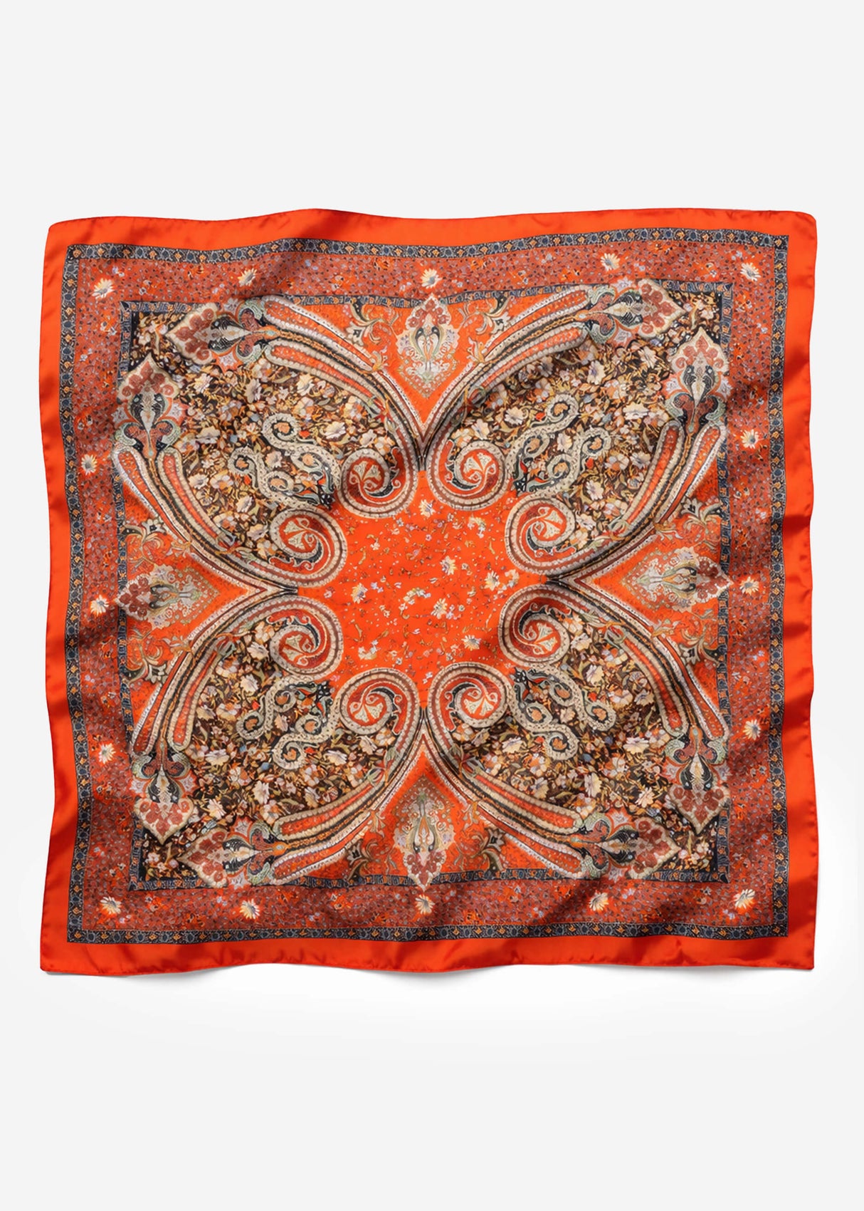 Paisley print scarf - red