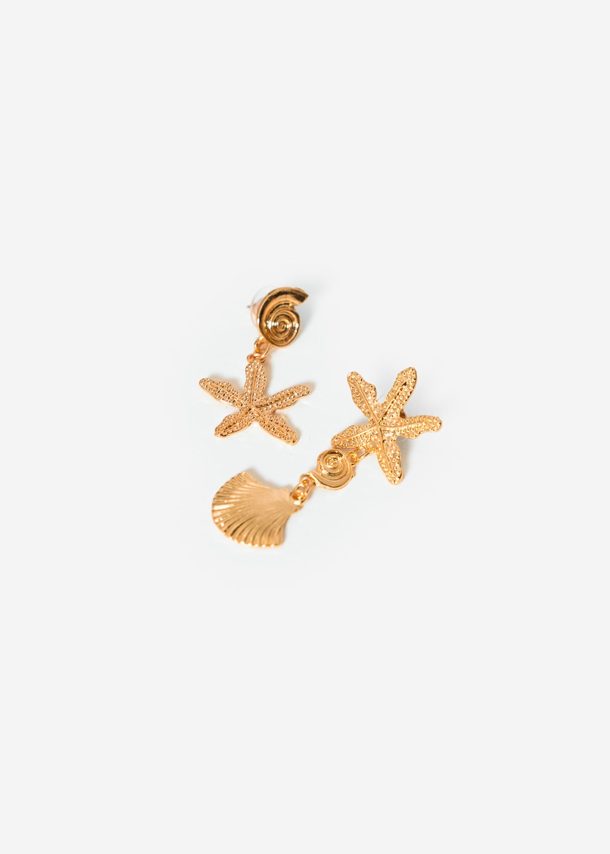 Muschel Ohrringe - gold