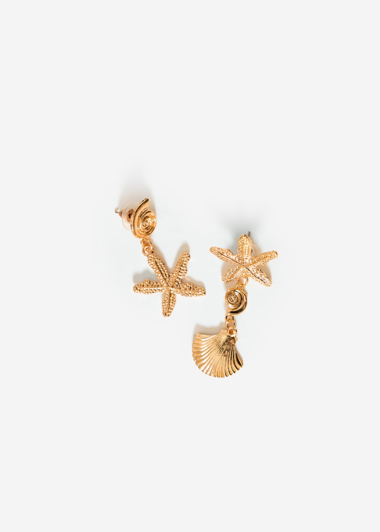Muschel Ohrringe - gold