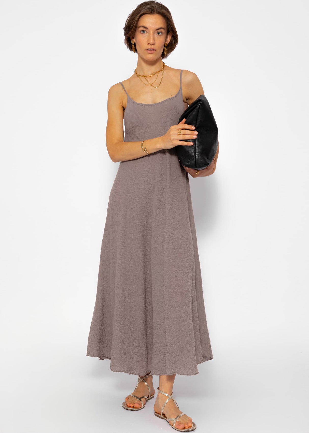 Muslin beach dress - taupe