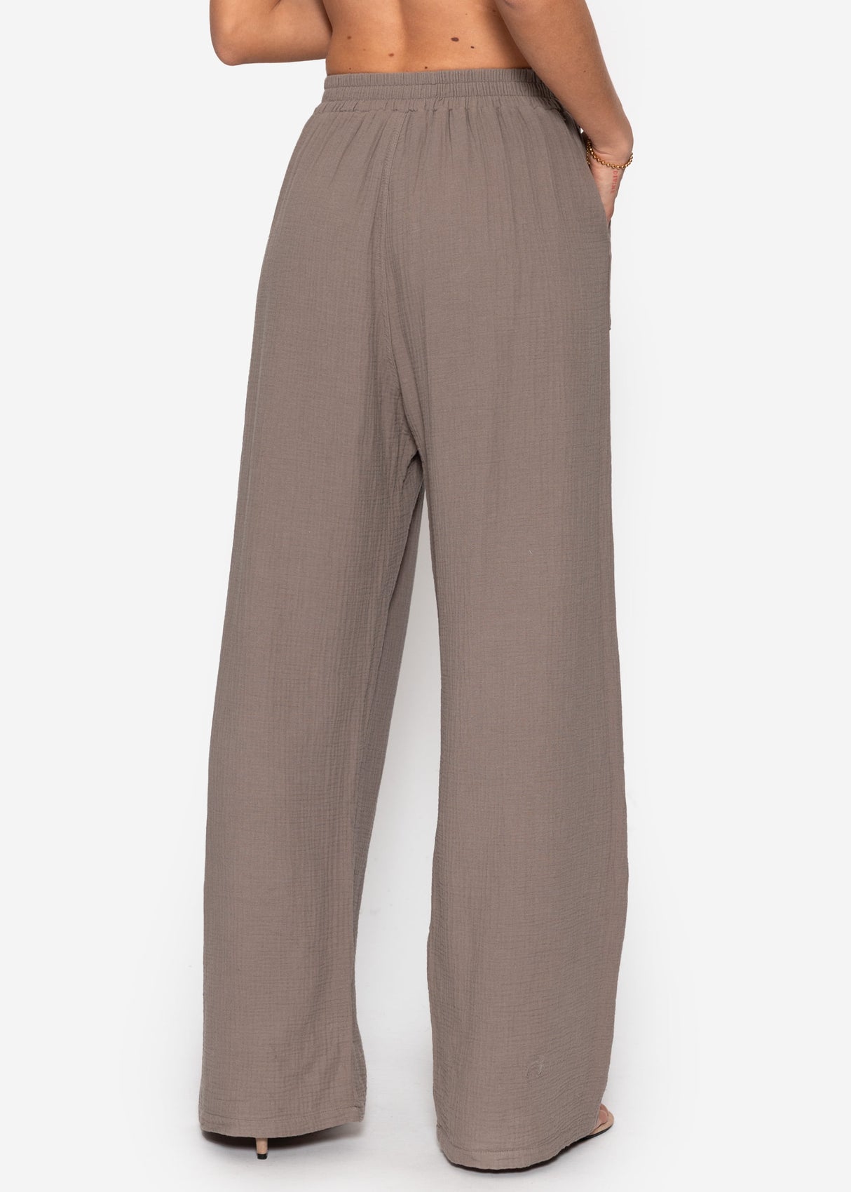 Muslin pants - taupe