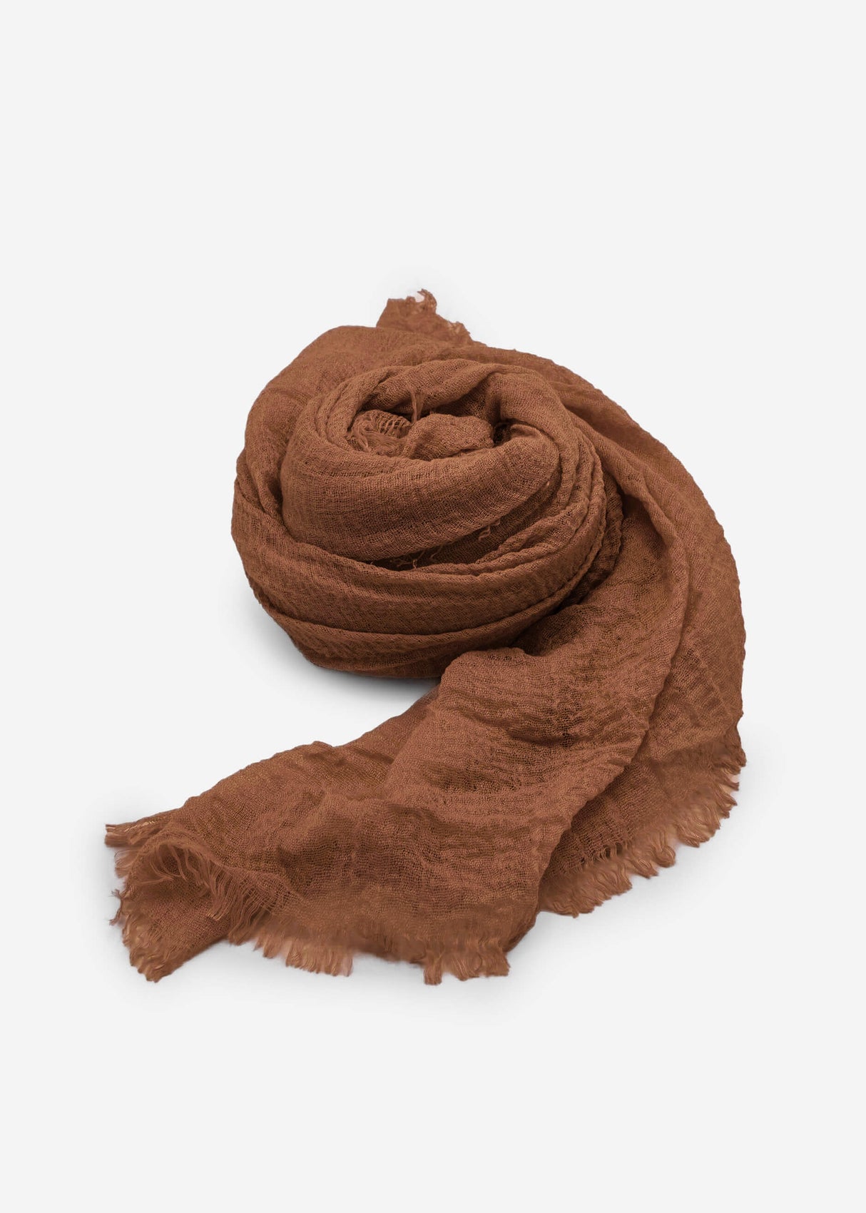 Muslin scarf - dark brown
